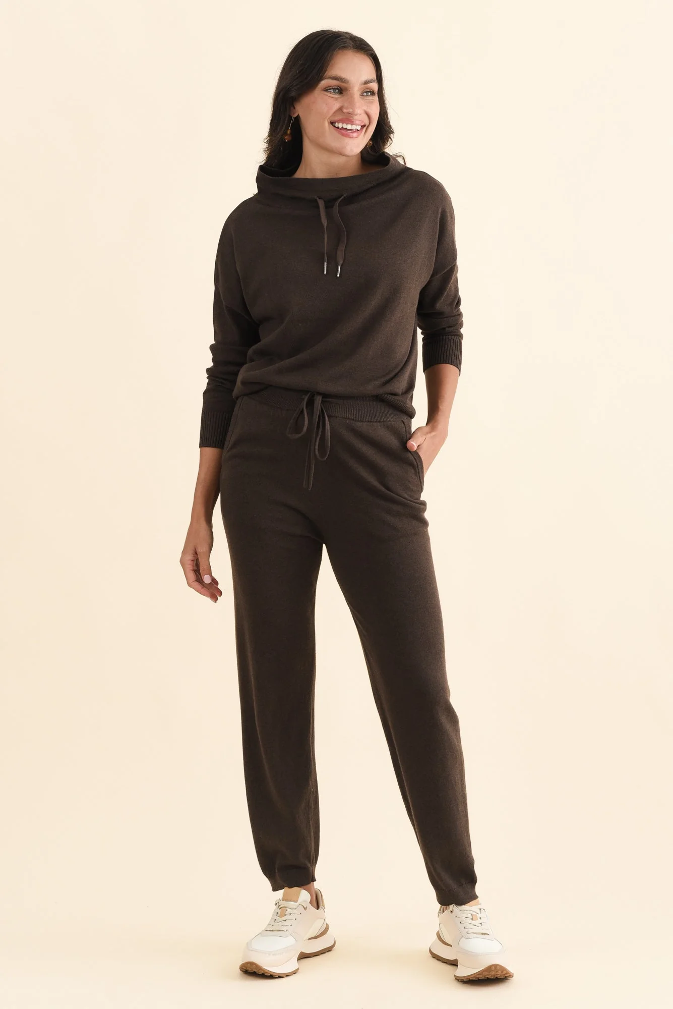 Rowan Chocolate Cotton Cashmere Knit Jumper - Image 6