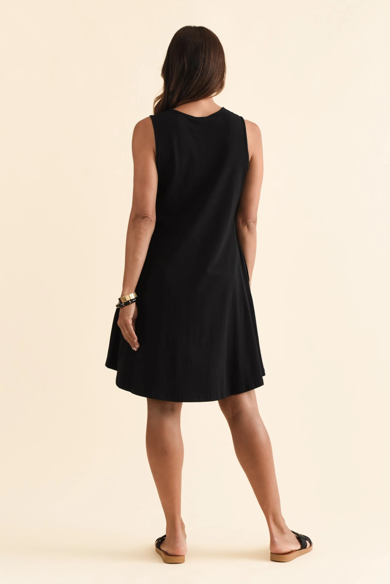 Roxanne Black Swing Dress - Image 5