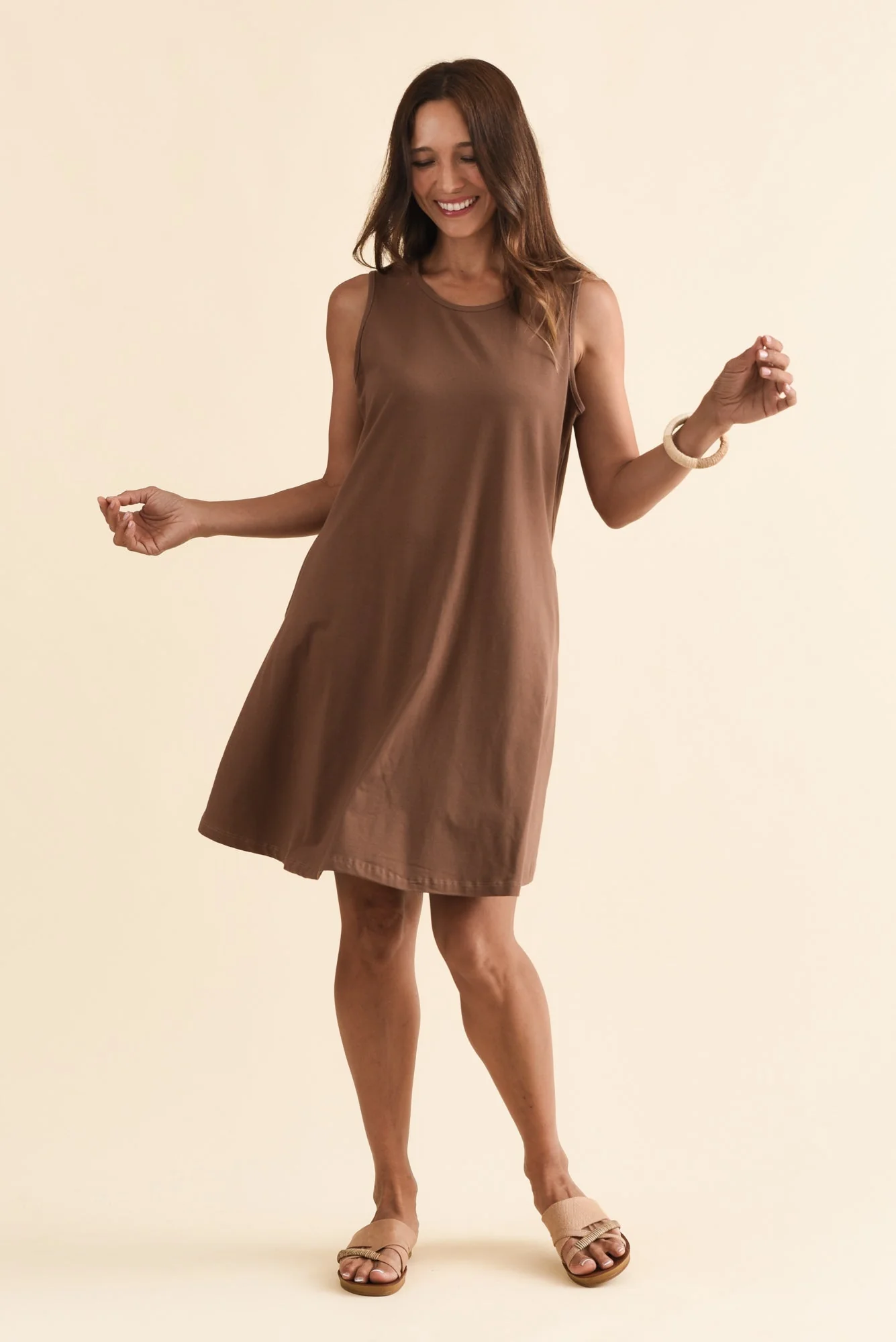 Roxanne Chocolate Swing Dress - Image 2