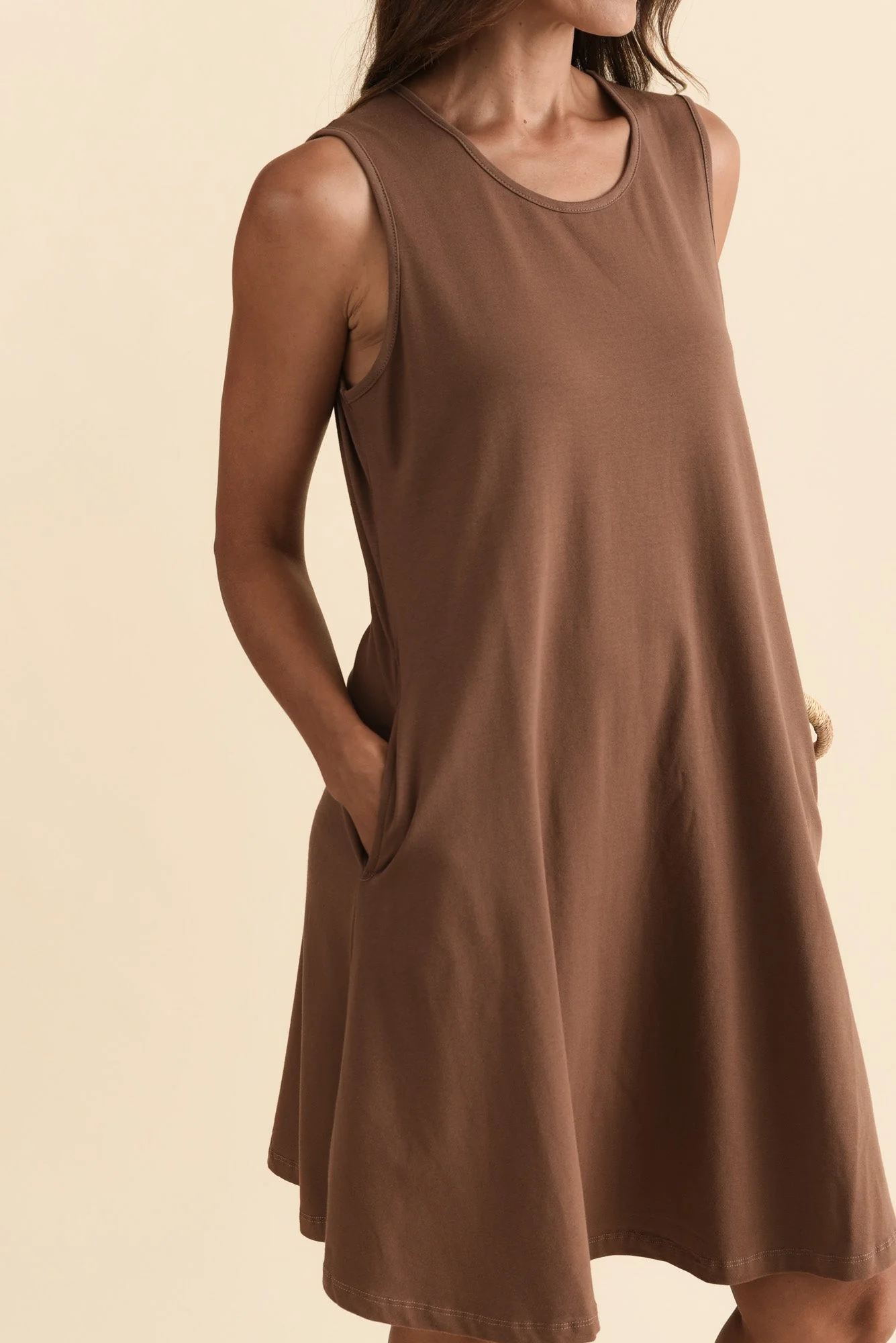 Roxanne Chocolate Swing Dress - Image 5