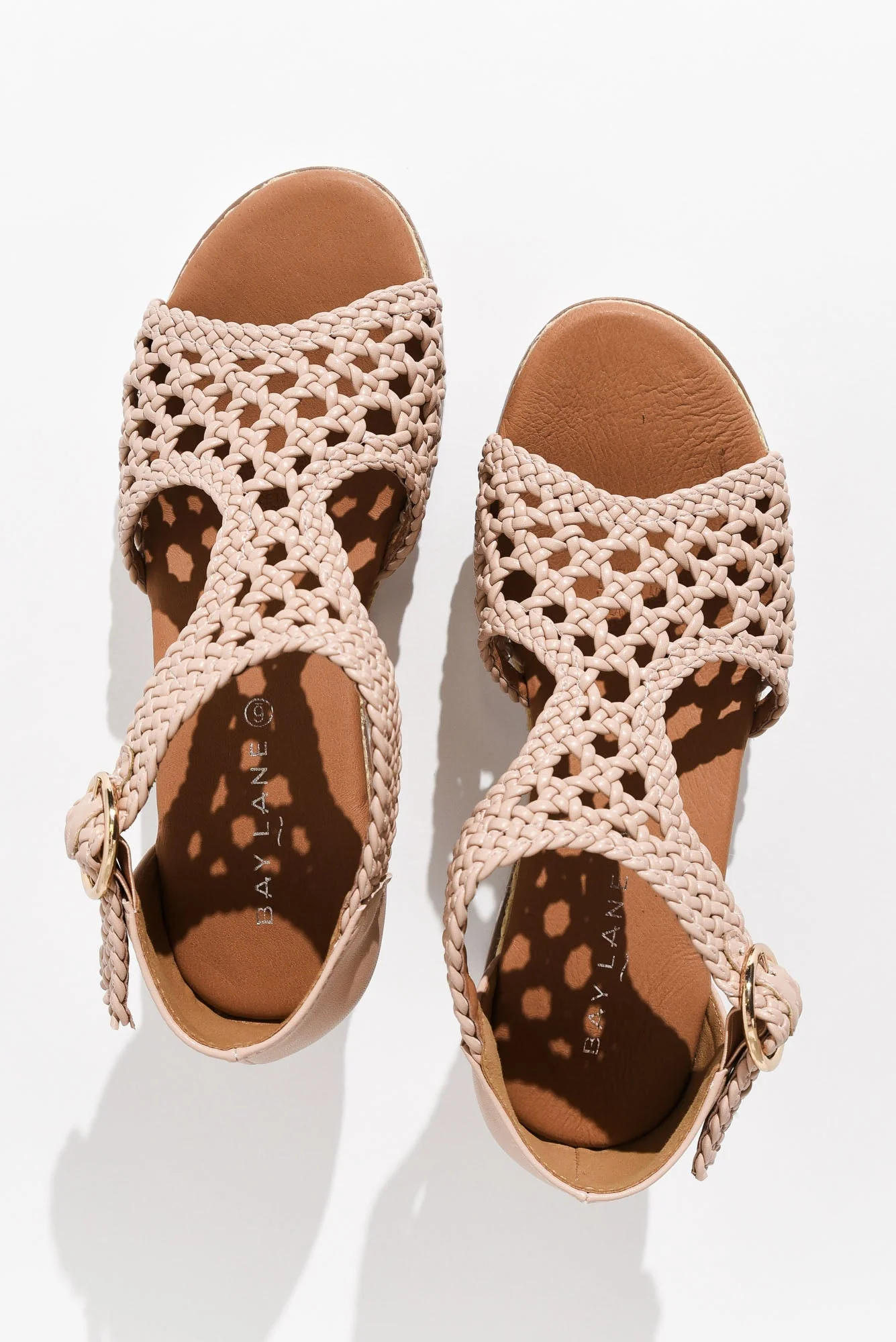 Rumour Blush Leather Wedge Sandal - Image 3