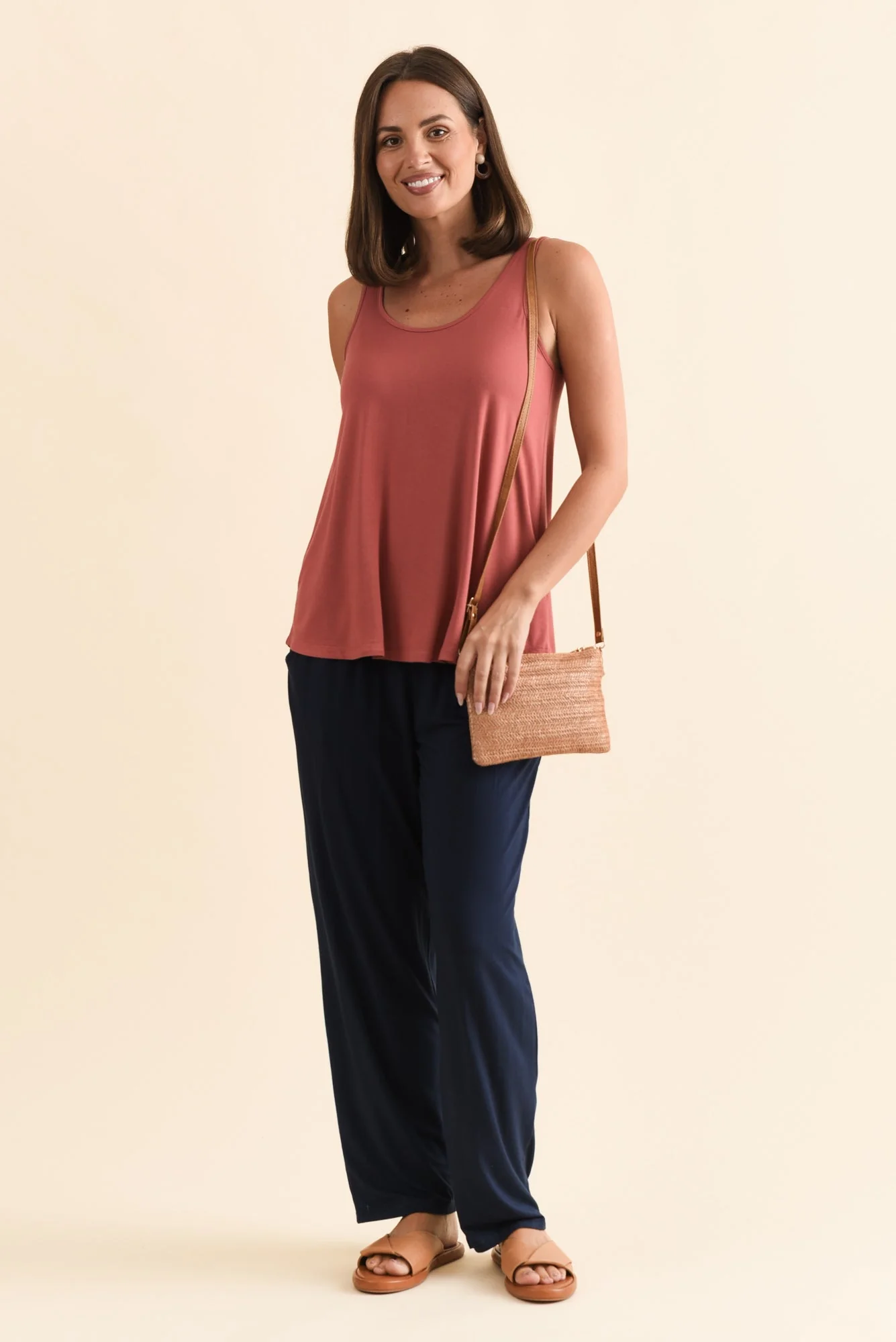 Rust Bamboo Relaxed Singlet - Image 2