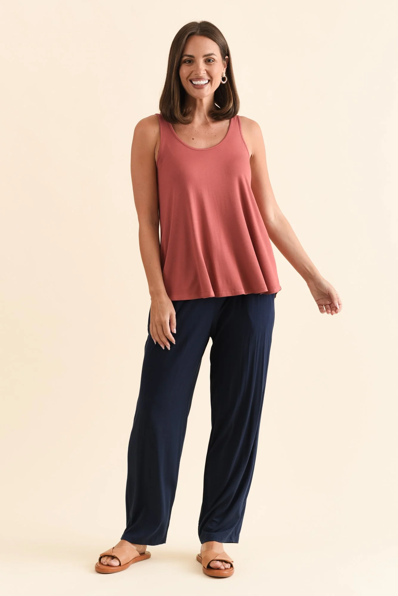 Rust Bamboo Relaxed Singlet - Image 6