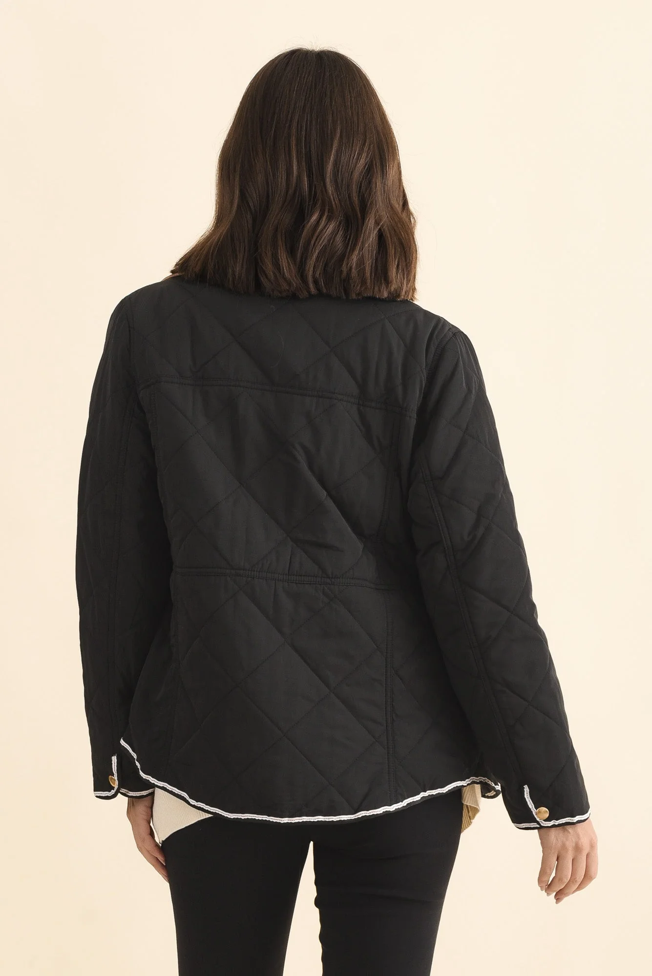 Ryan Black Quilted Jacket - Image 4