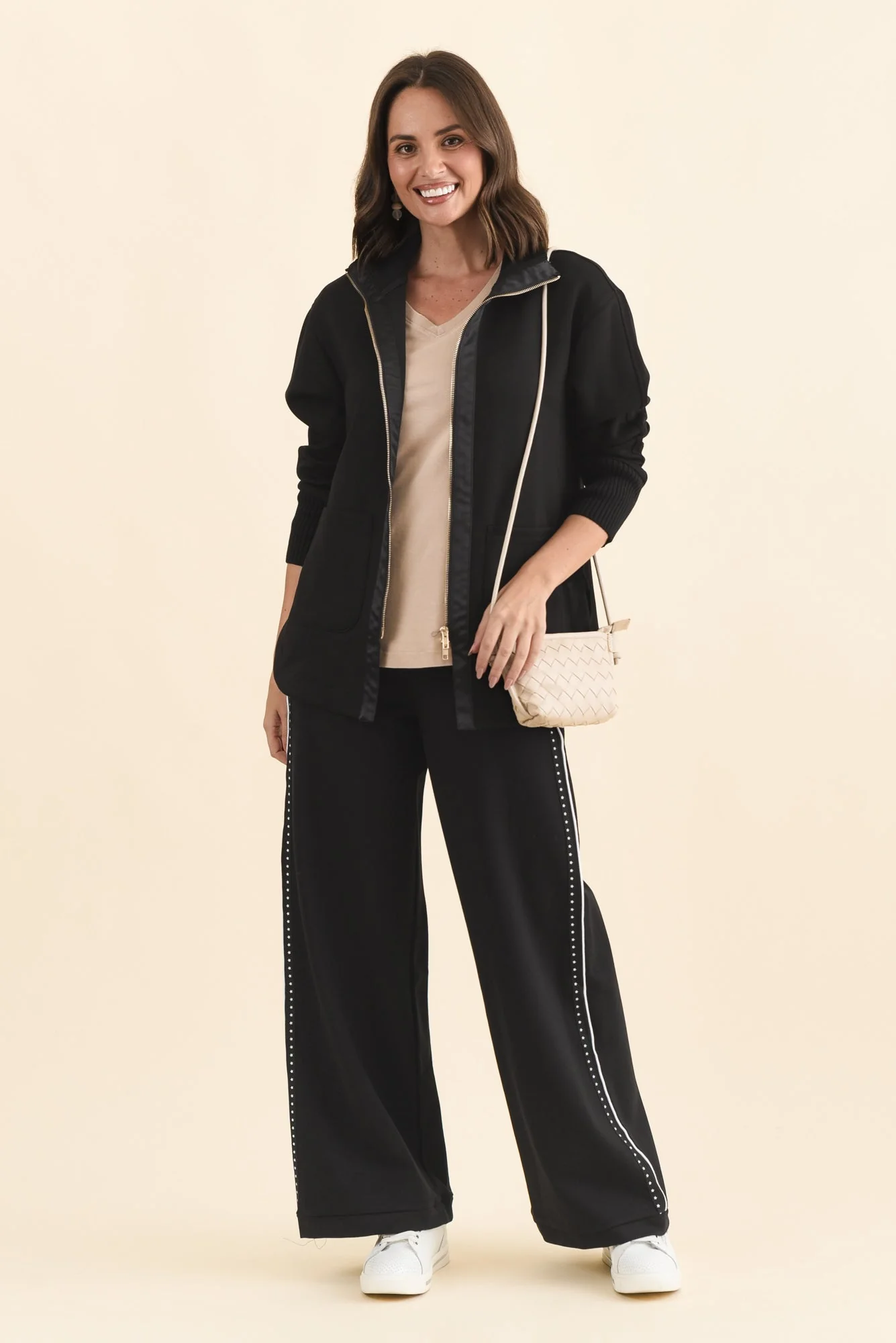 Sabi Black Zip Sweatshirt - Image 2