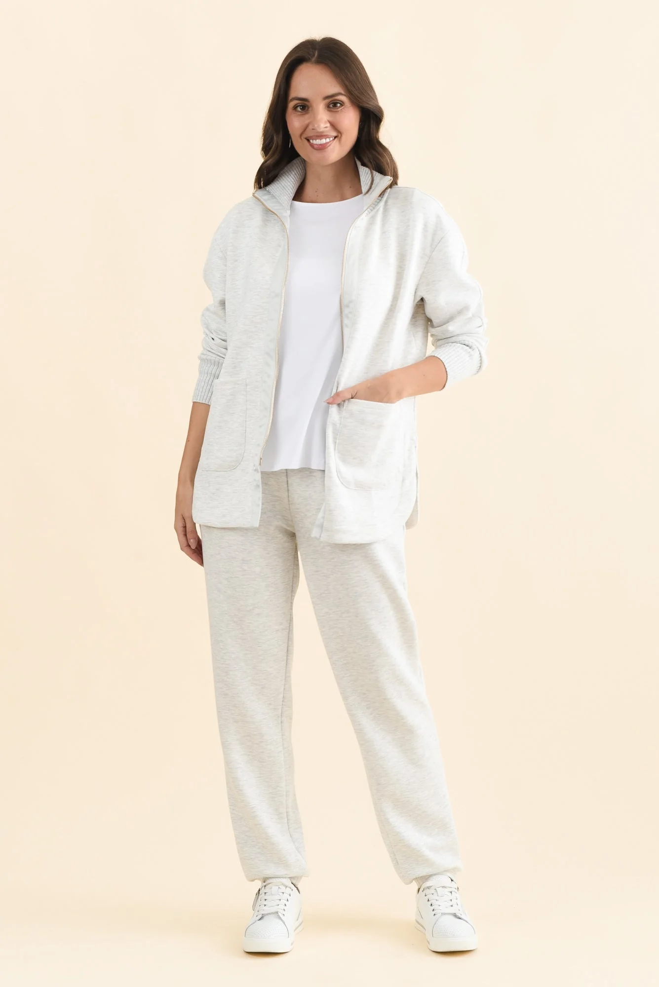 Sabi Grey Zip Sweatshirt - Image 3