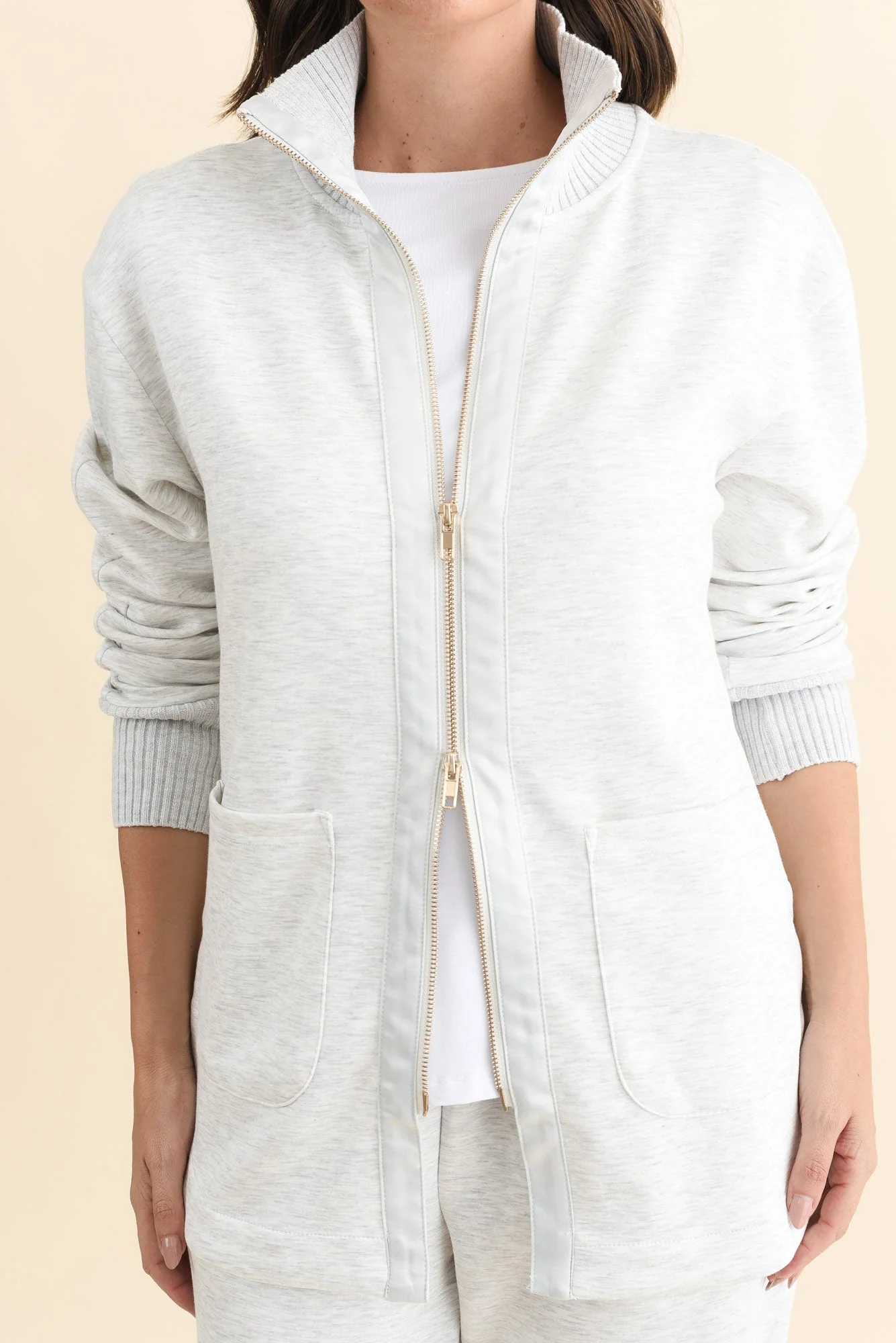 Sabi Grey Zip Sweatshirt - Image 6
