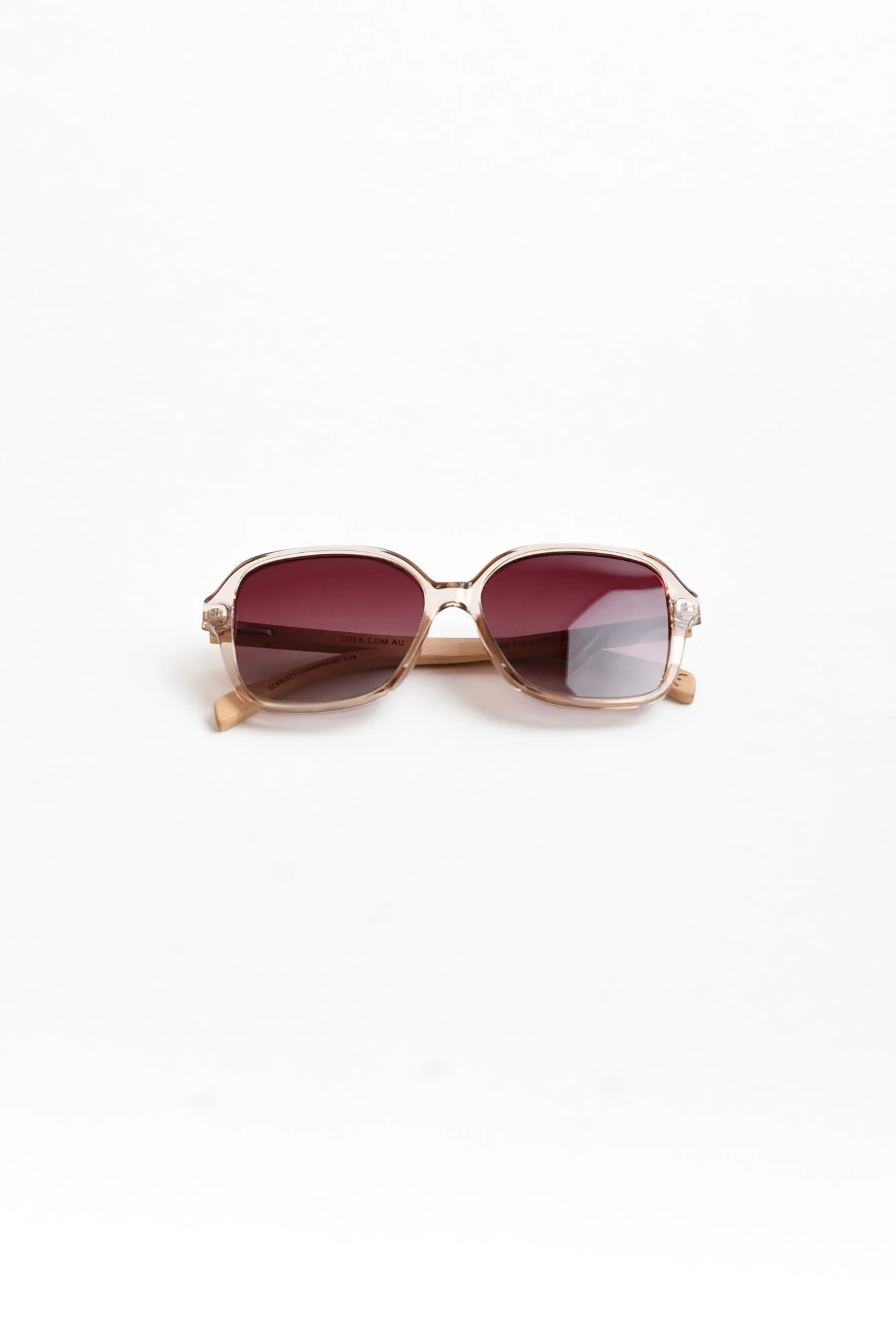 Sadie Champagne Wooden Sunglasses - Image 2