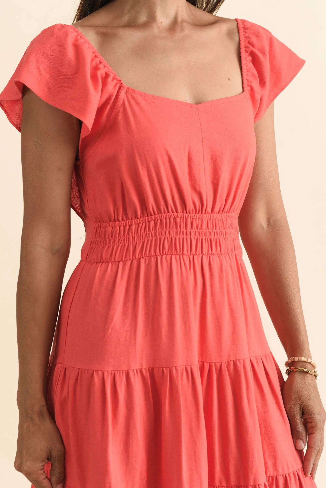 Sadie Red Tier Maxi Dress - Image 5