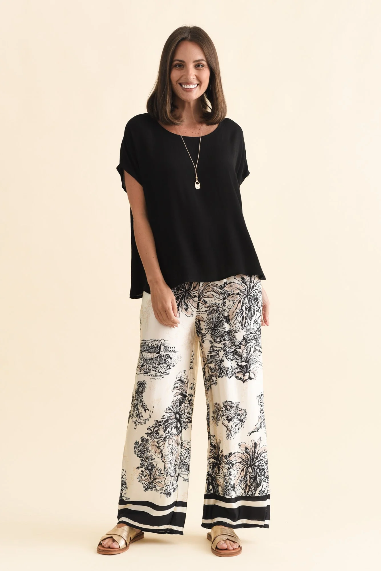 Sali Black Drape Top - Image 6