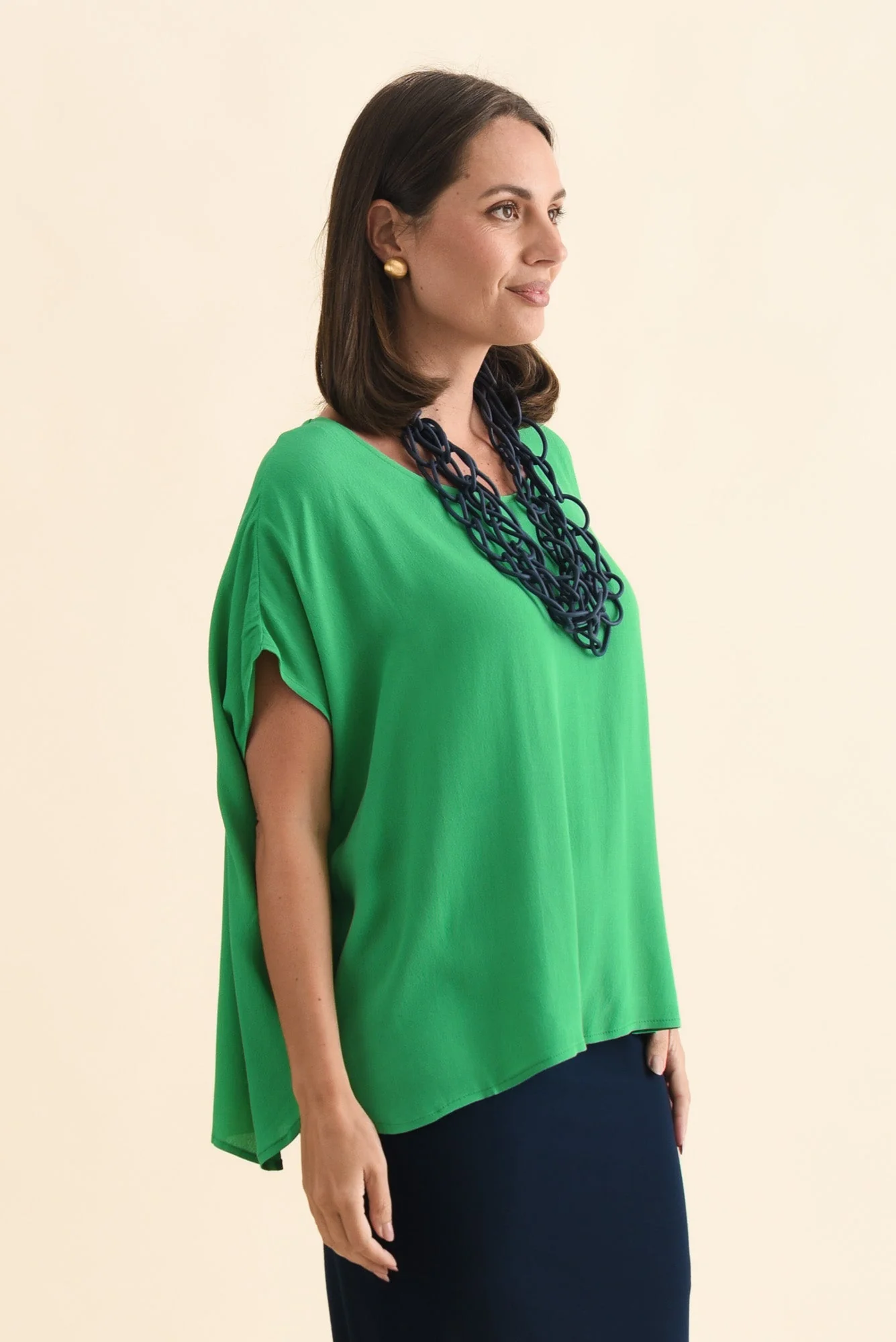 Sali Green Drape Top - Image 3