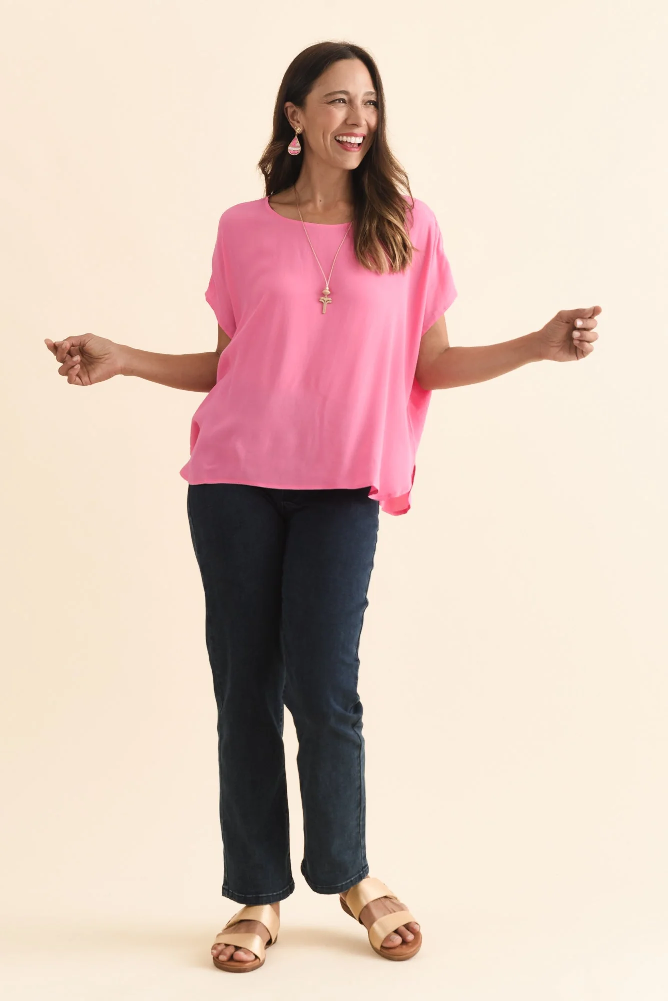 Sali Pink Drape Top - Image 6