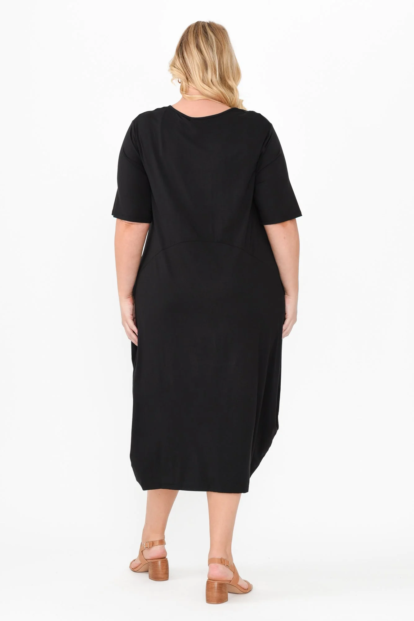 Samiya Black Bamboo Dress - Image 11