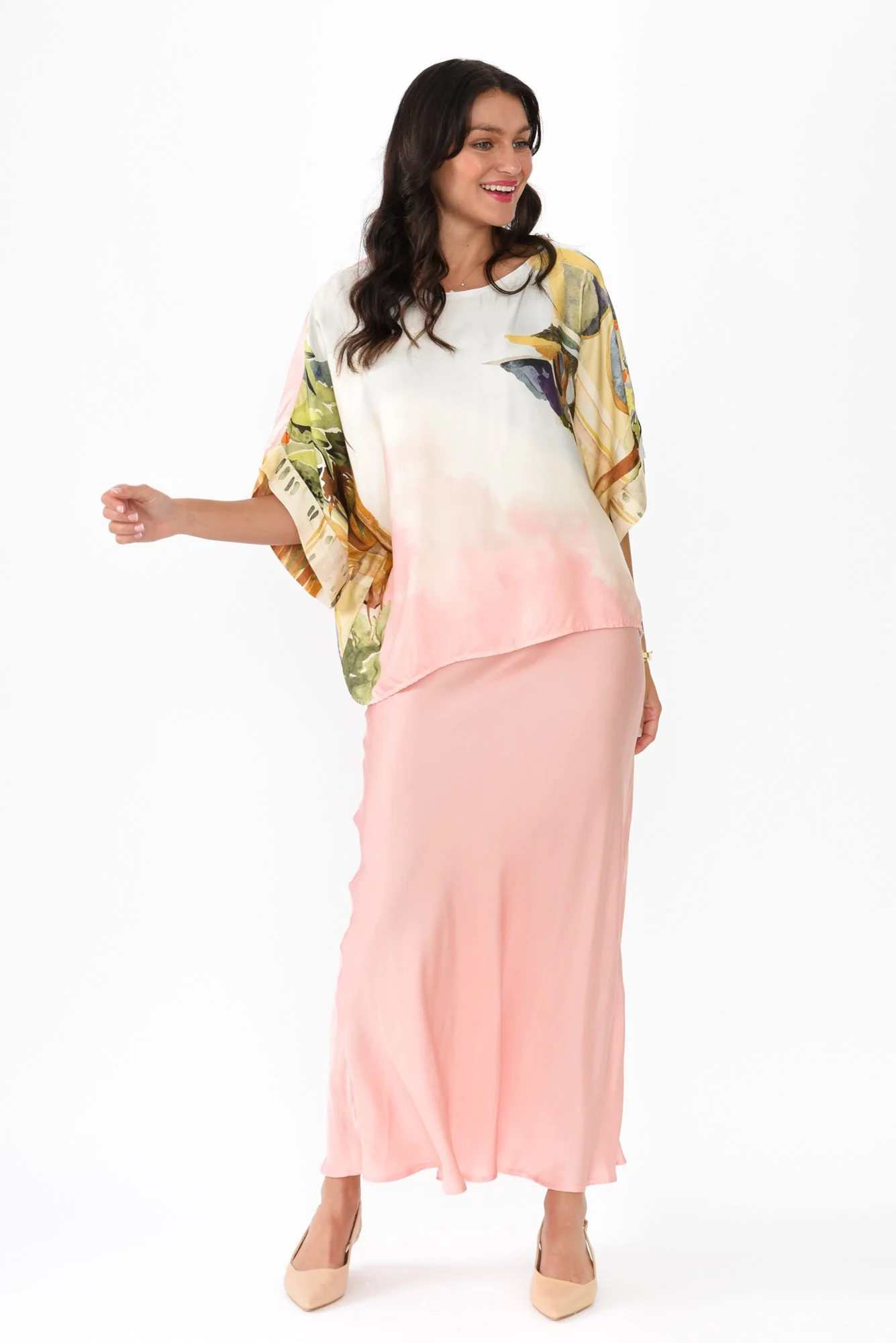 Santorini Pink Maxi Skirt - Image 2