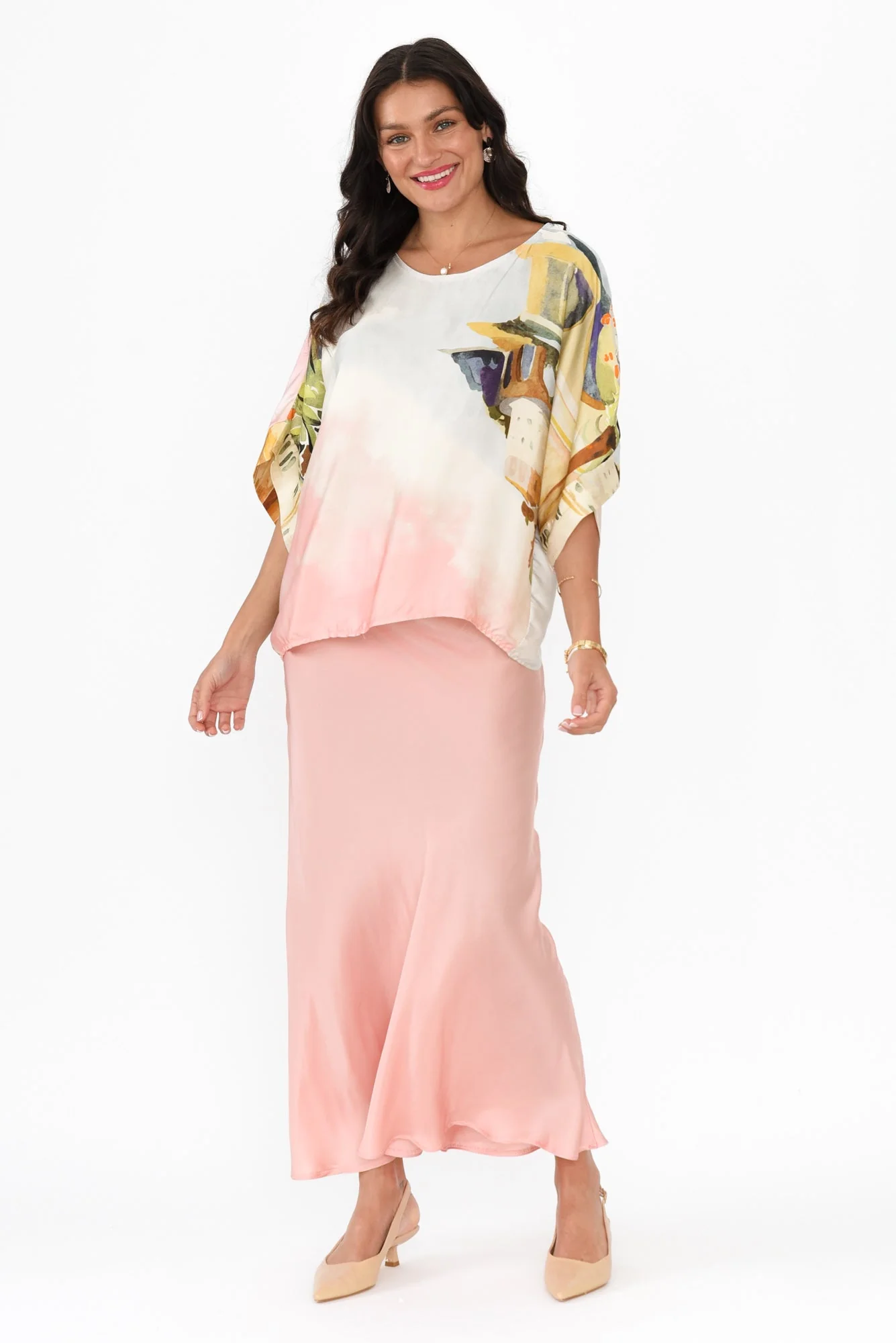 Santorini Pink Maxi Skirt - Image 6
