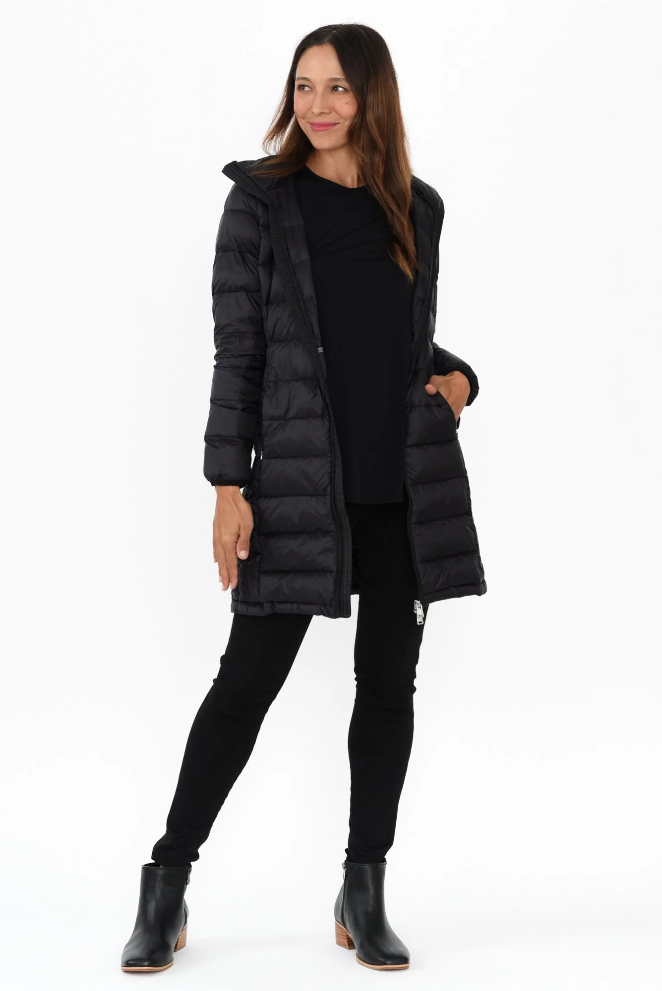 Sarah Black Down Puffer Jacket - Image 2