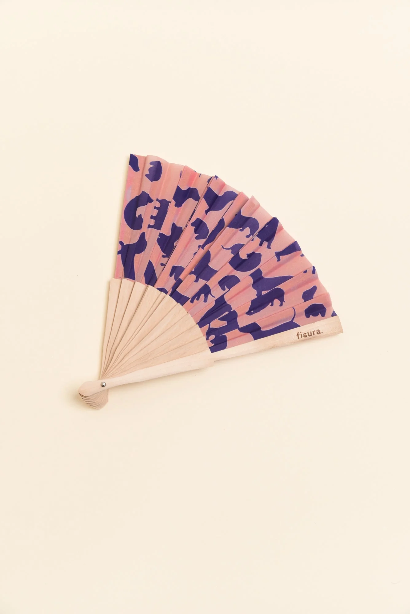 Sausage Dog Pink Hand Fan - Image 3