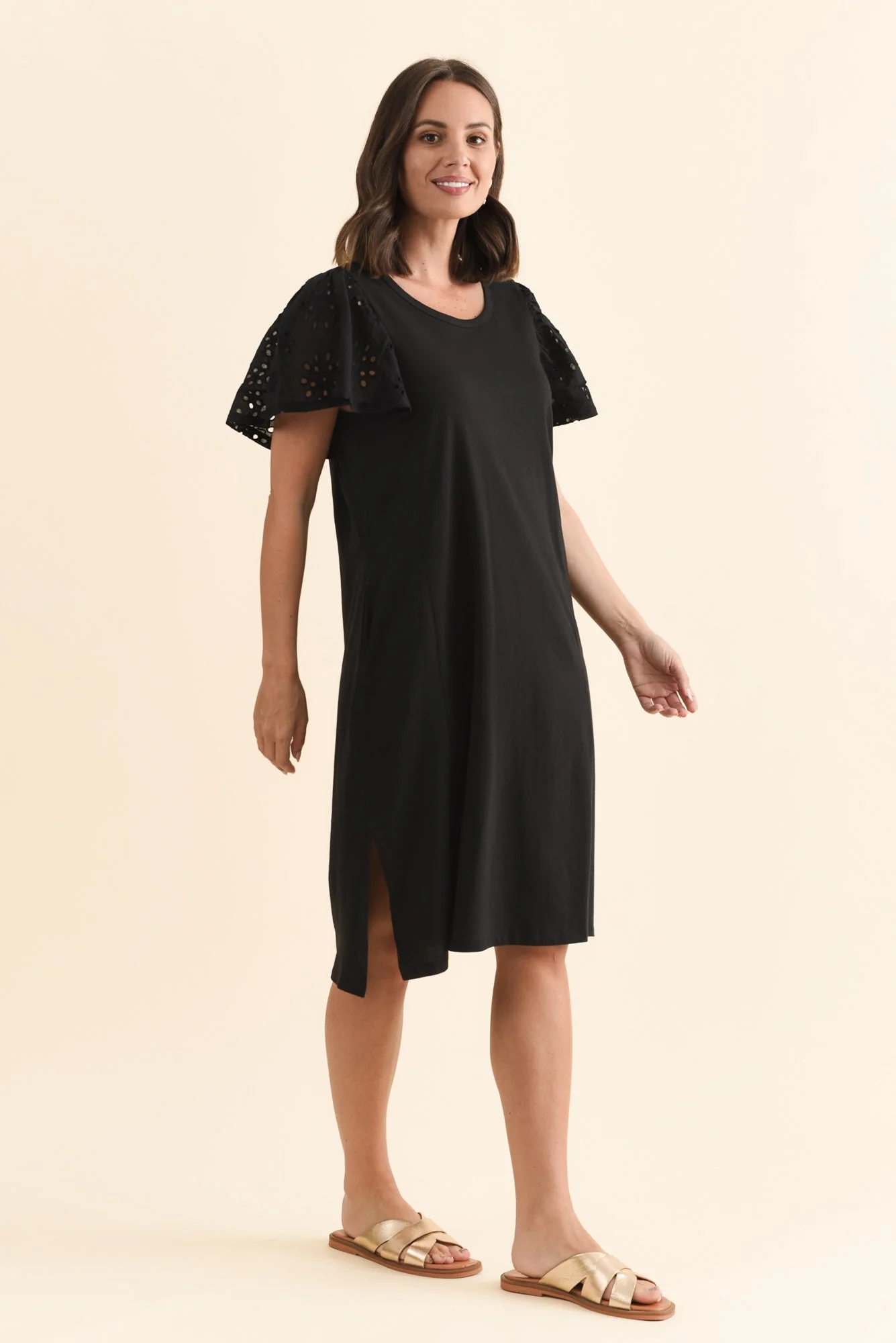Sawyer Black Embroidered Cotton Dress - Image 3