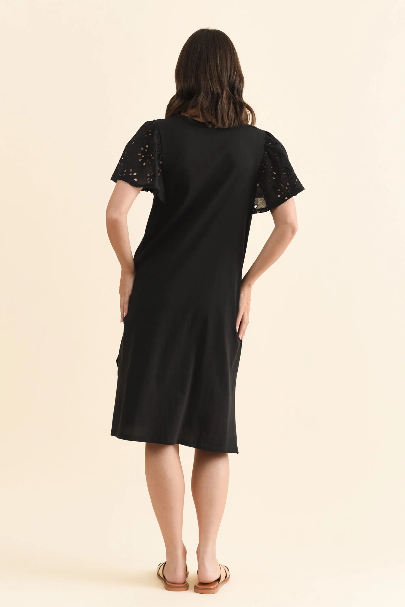 Sawyer Black Embroidered Cotton Dress - Image 4