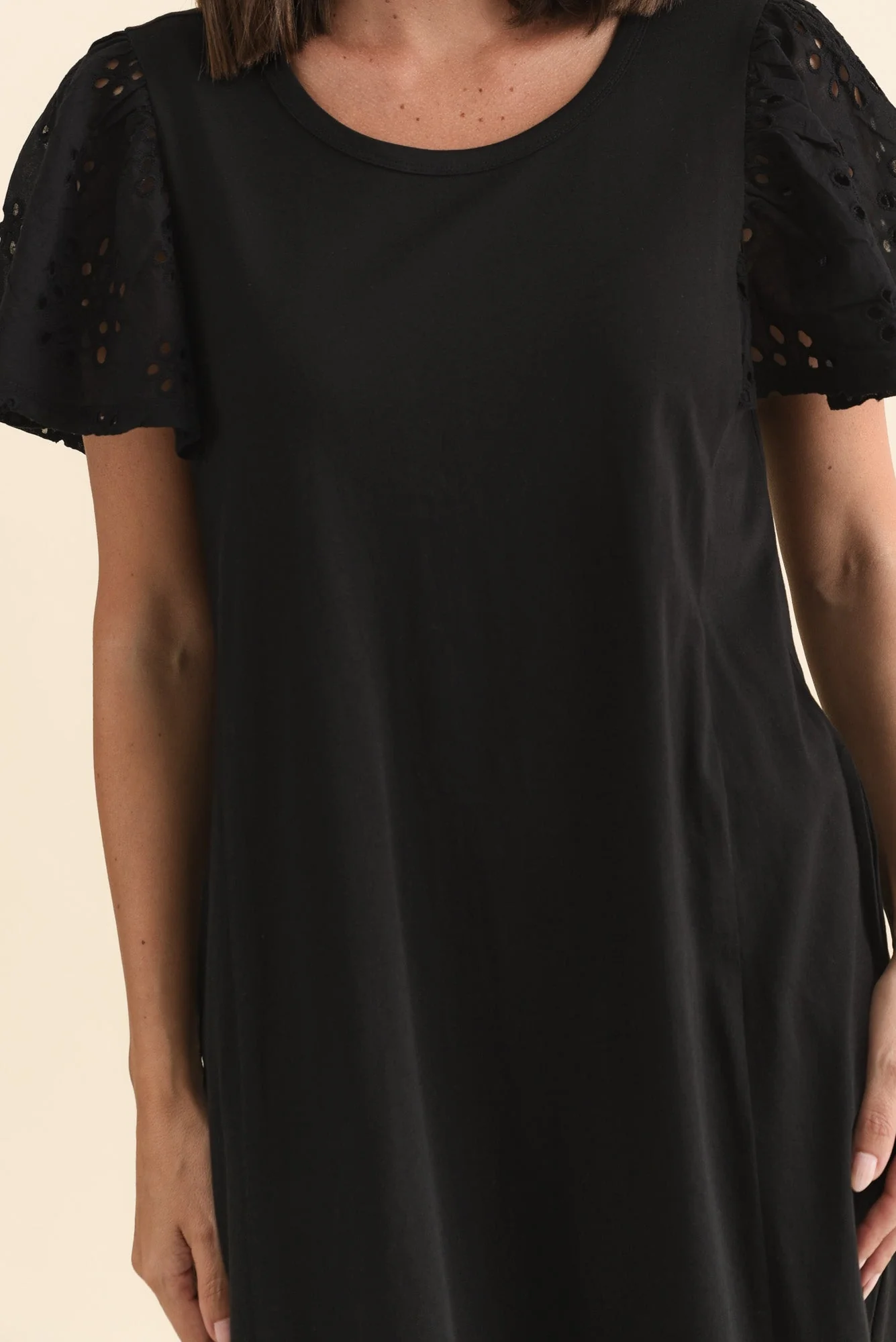 Sawyer Black Embroidered Cotton Dress - Image 5