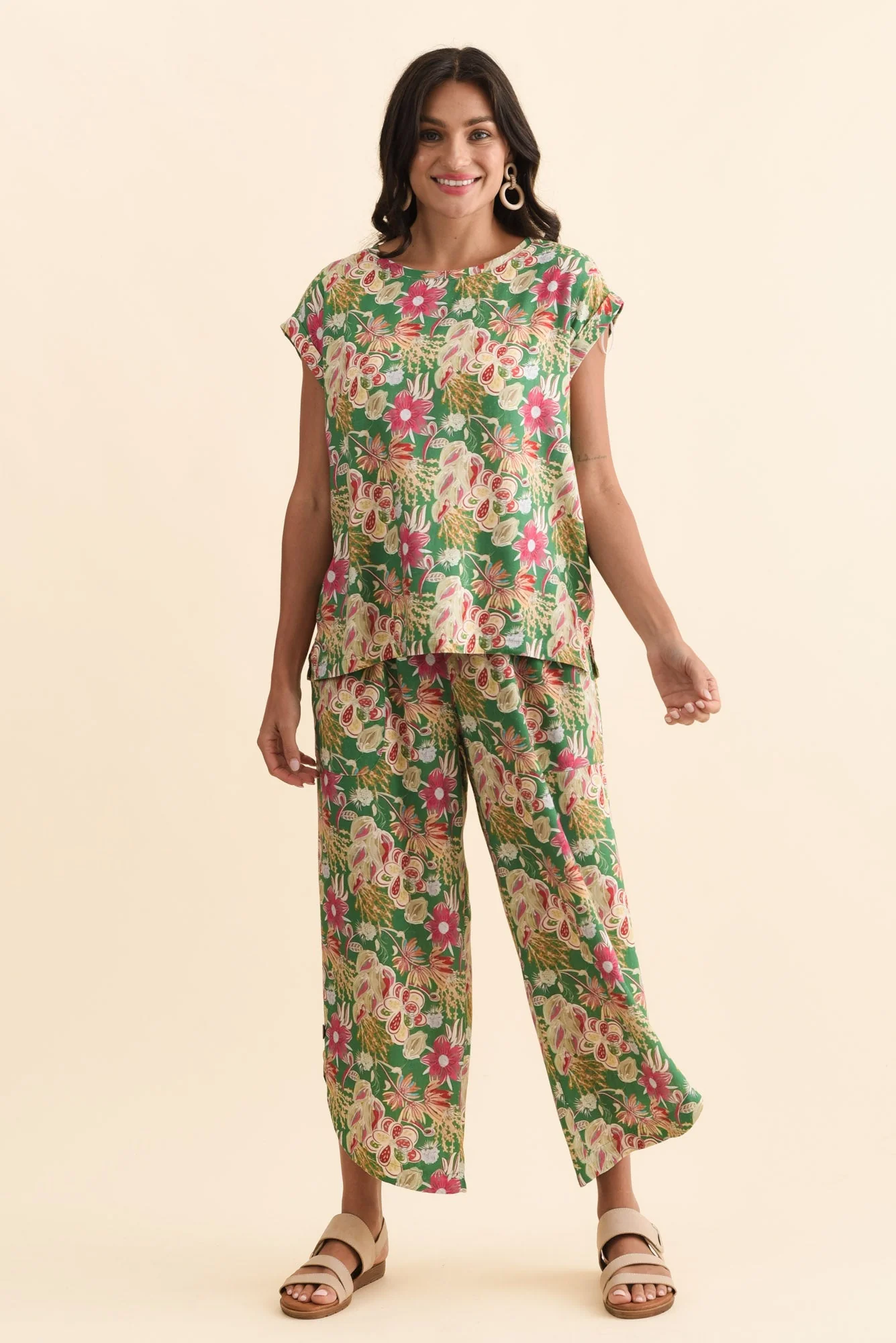 Scotty Green Garden Linen Cotton Pants - Image 6