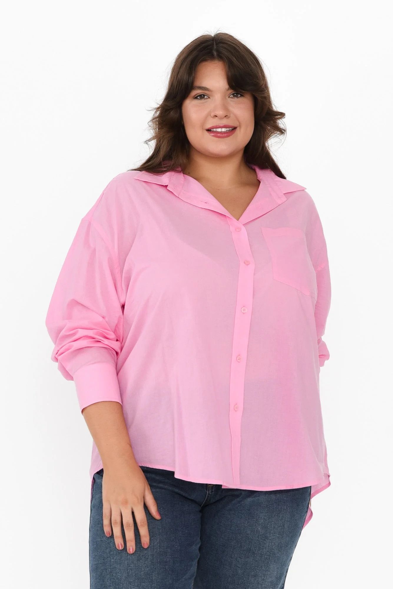 Seattle Pink Cotton Shirt - Image 7