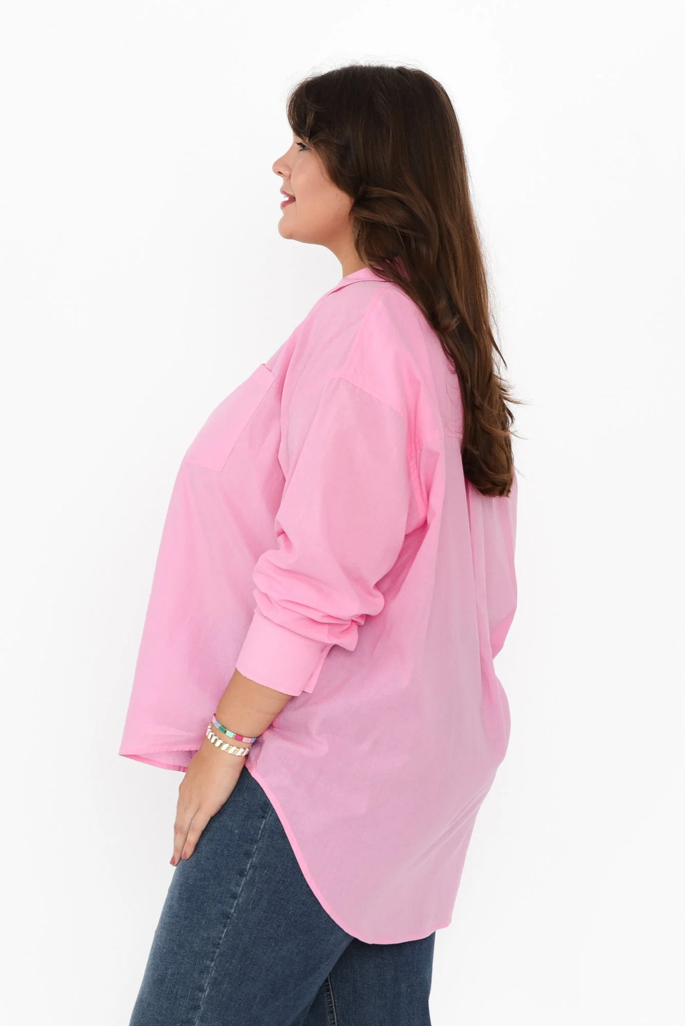 Seattle Pink Cotton Shirt - Image 9