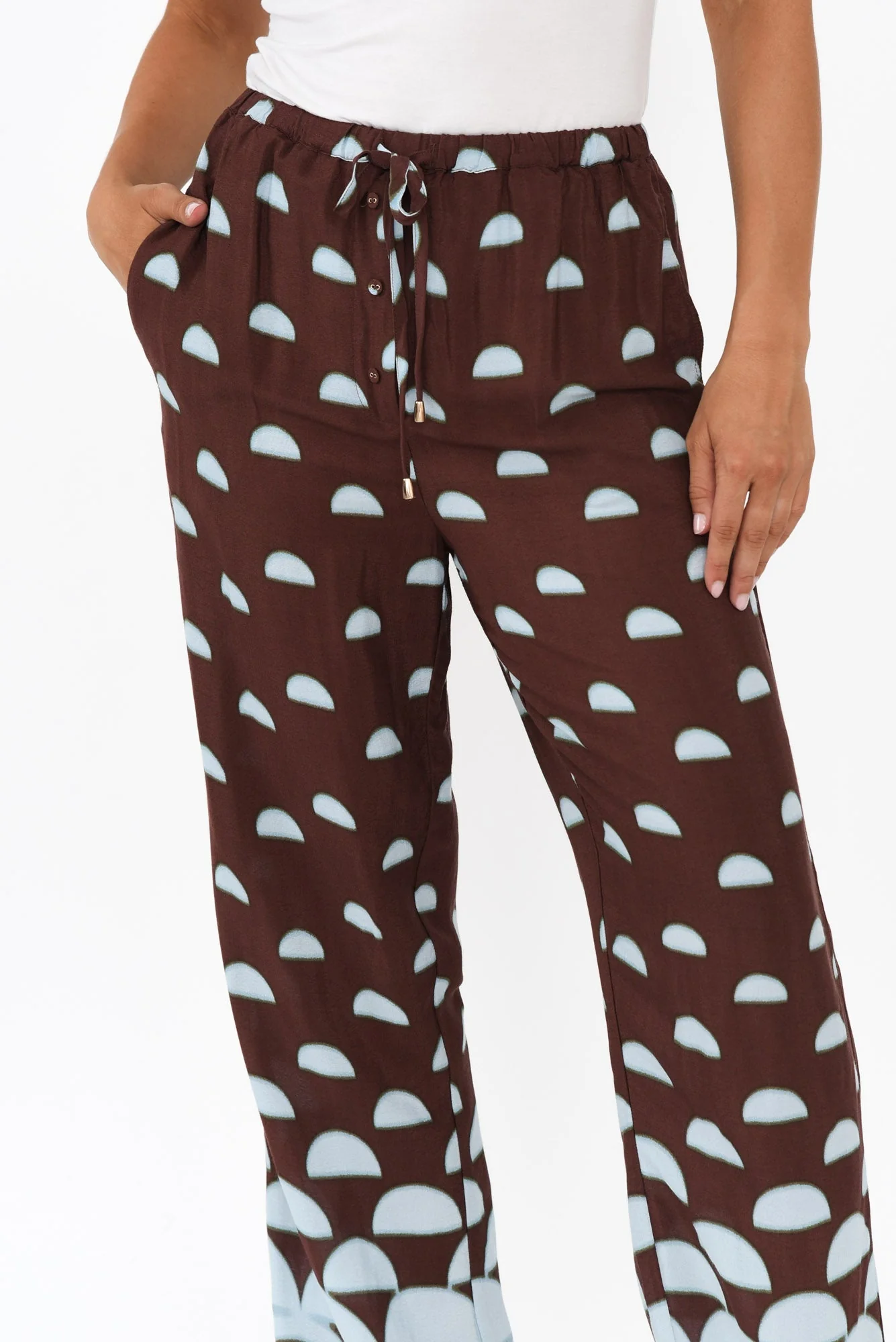 Second Valley Brown Geo Pants - Image 5