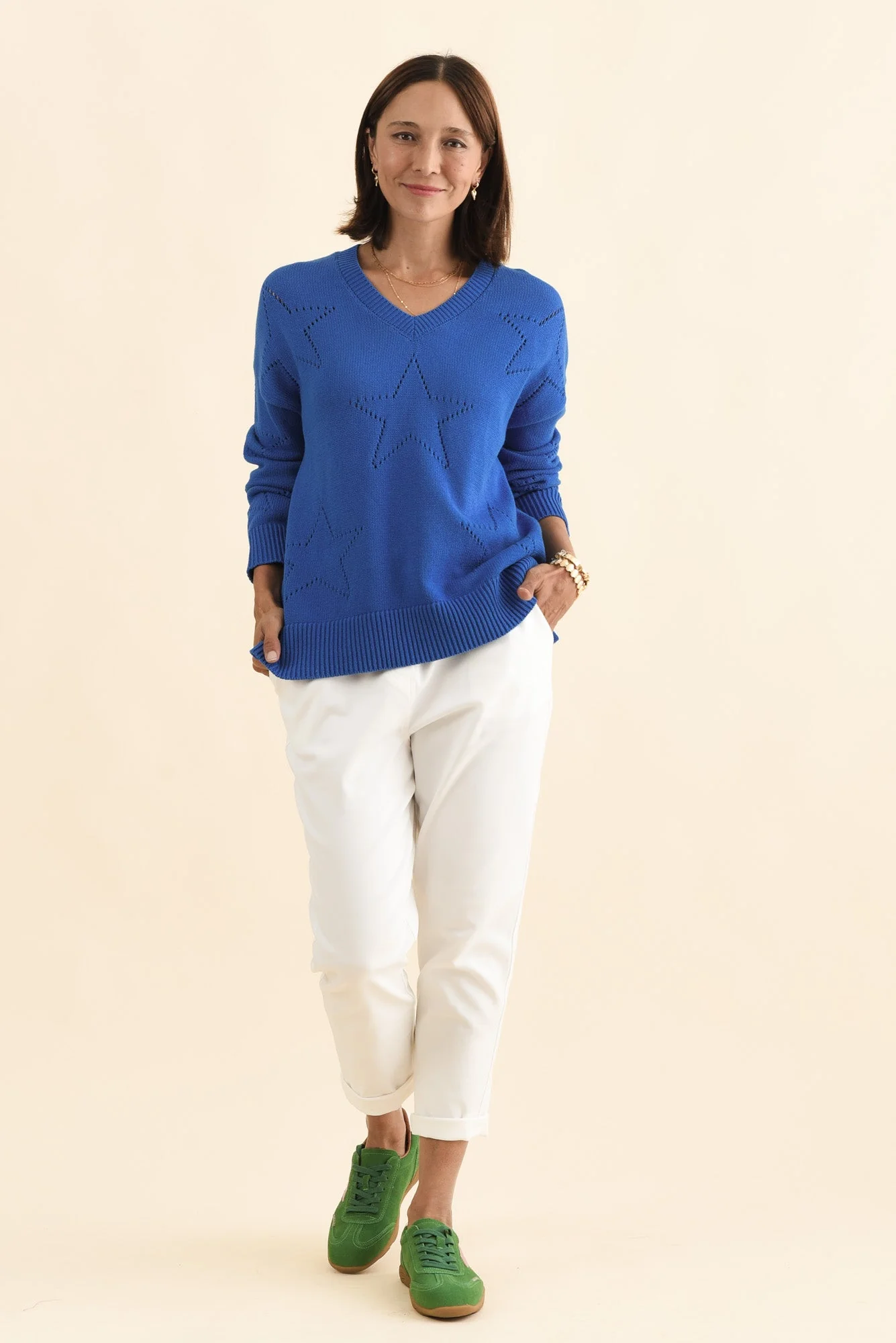 Selene Blue Star Cotton Jumper - Image 6