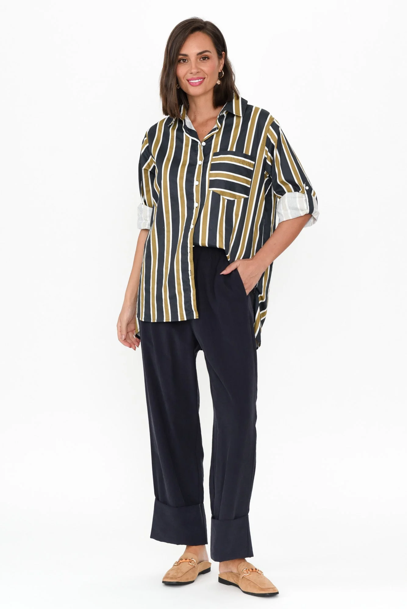 Seria Navy Cuff Pants - Image 7