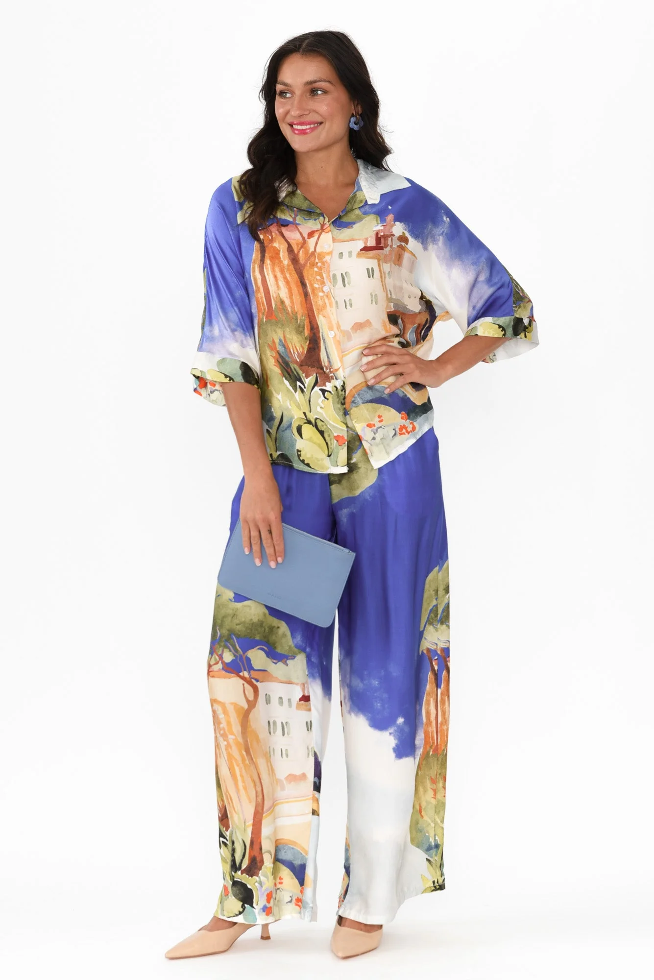 Sharee Cobalt Vista Collared Shirt - Image 2