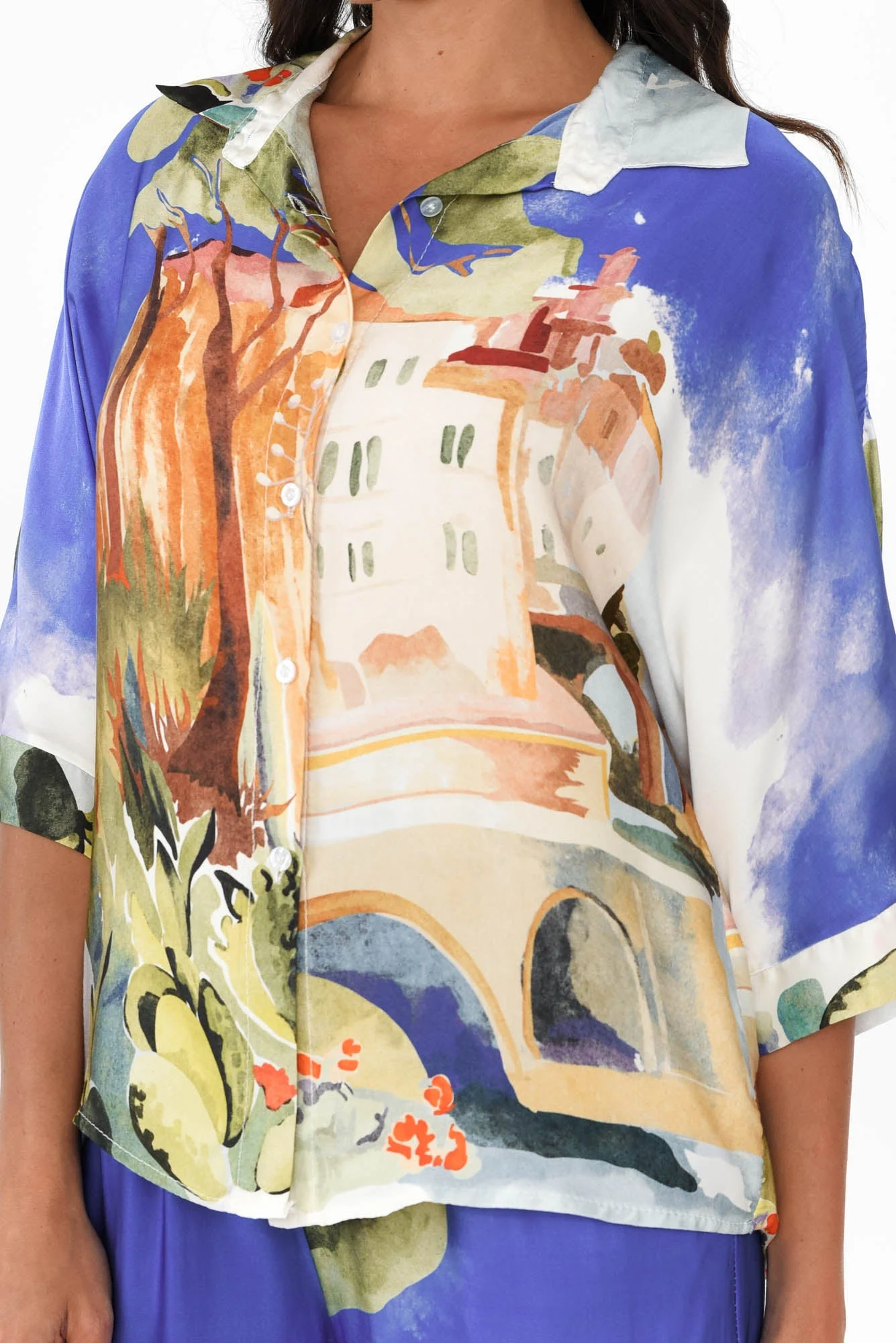 Sharee Cobalt Vista Collared Shirt - Image 5