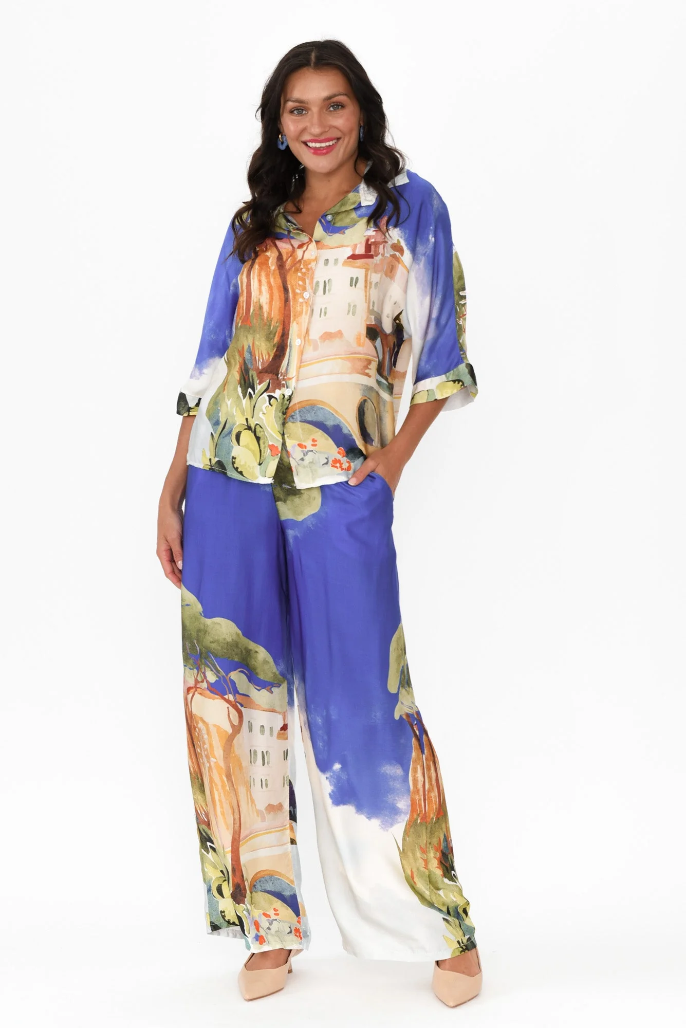 Sharee Cobalt Vista Collared Shirt - Image 6