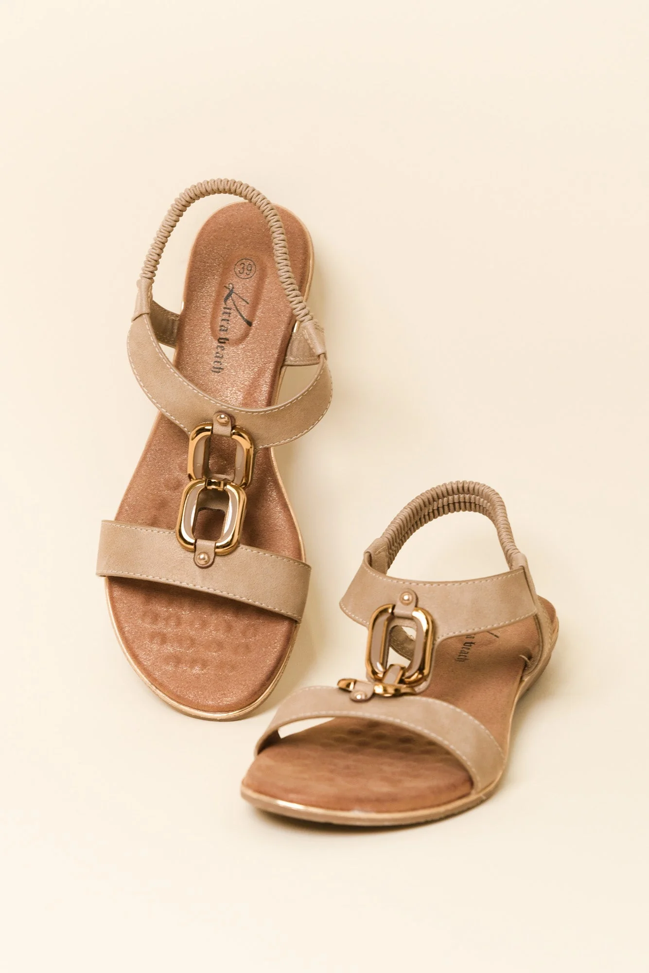 Shelby Taupe Chain Sandal - Image 3
