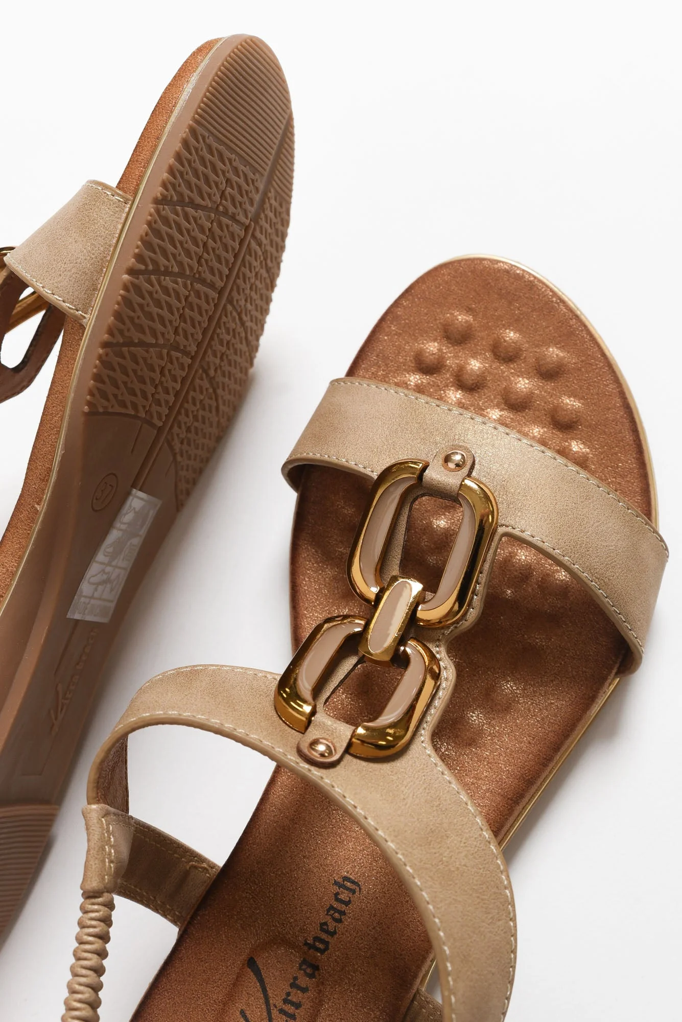 Shelby Taupe Chain Sandal - Image 4