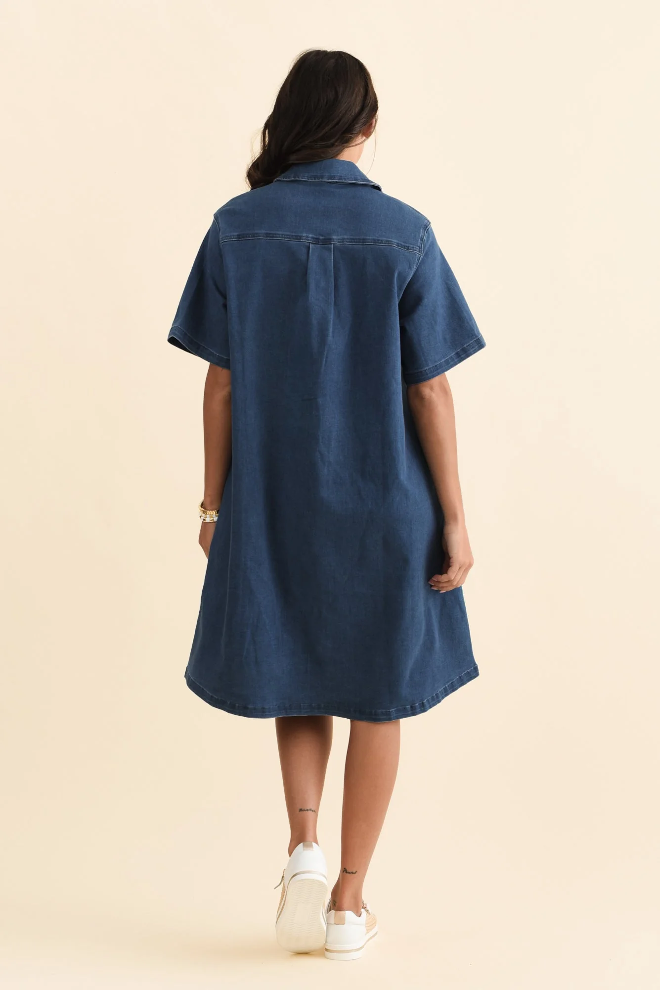 Shift Blue Denim Shirt Dress - Image 4