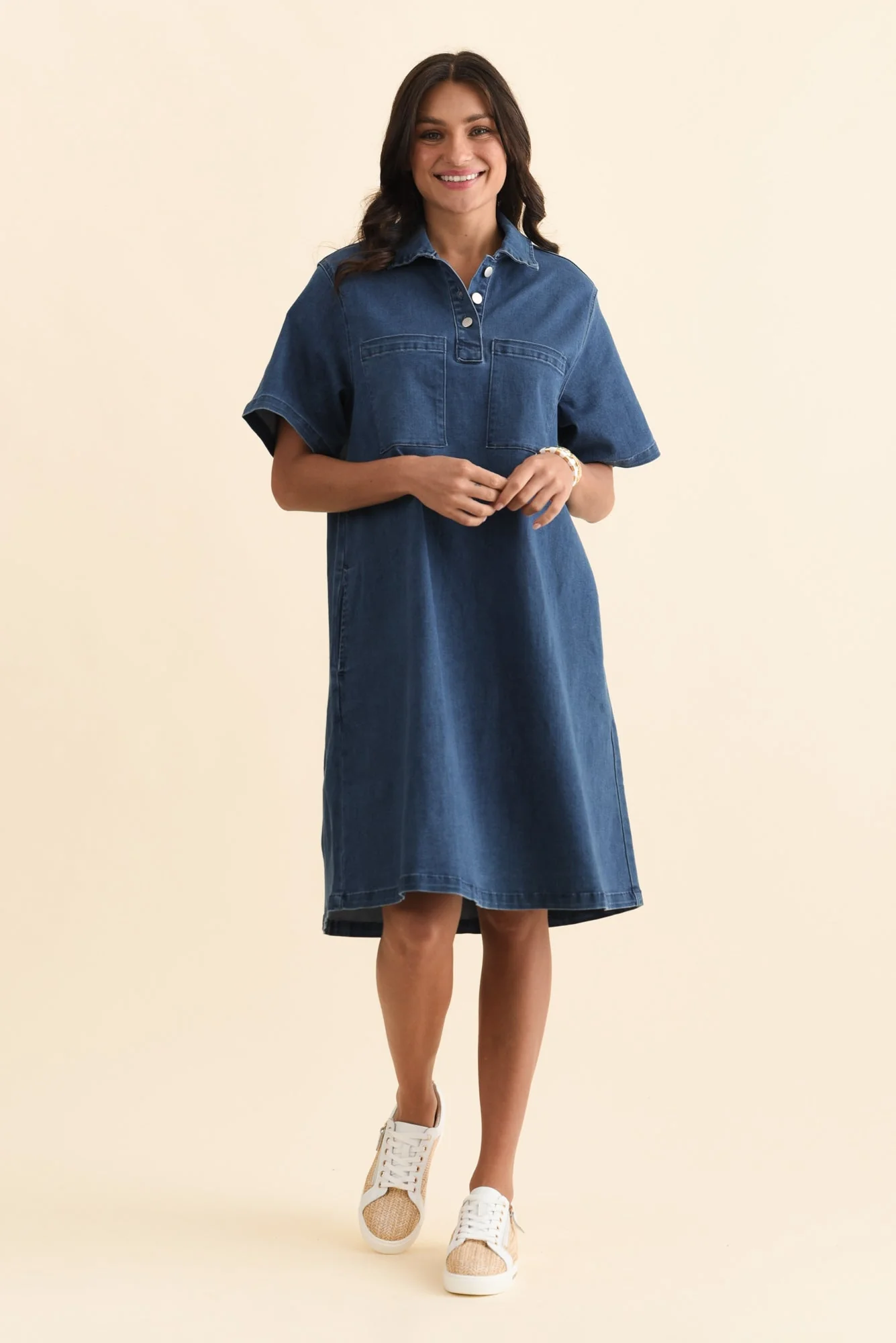 Shift Blue Denim Shirt Dress - Image 6