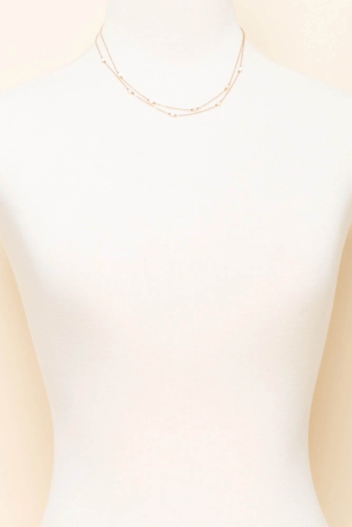 Shira Gold Plated Layered Necklace - Image 2