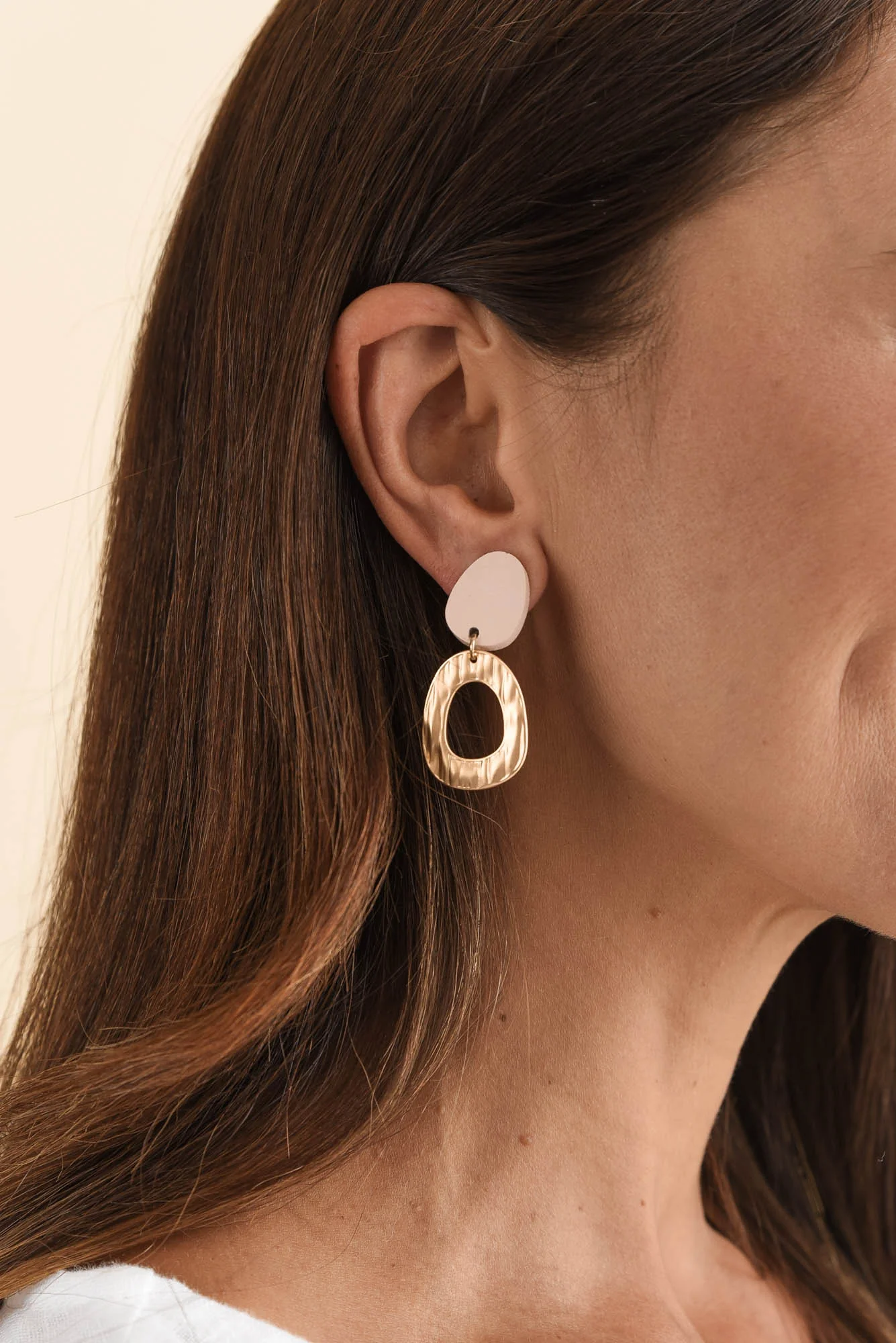 Silva Blush Circle Drop Earrings - Image 2