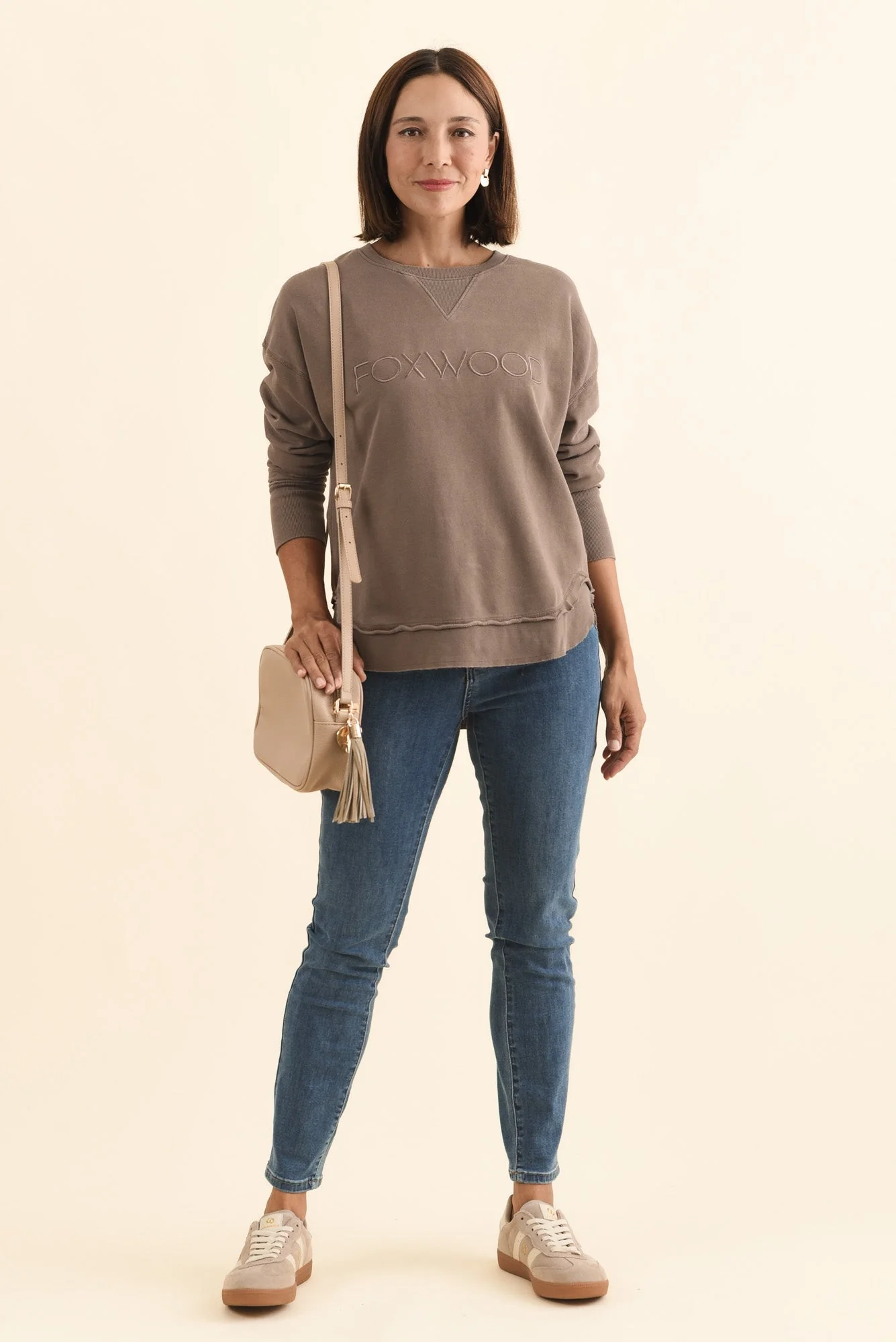 Simplified Brown Crewneck Sweatshirt - Image 2