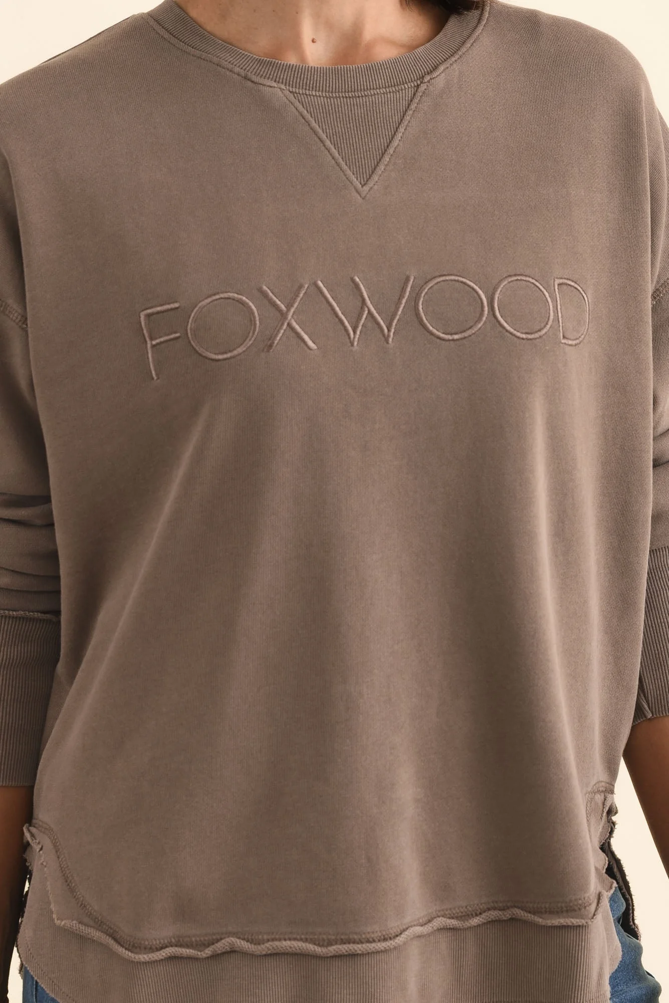 Simplified Brown Crewneck Sweatshirt - Image 5