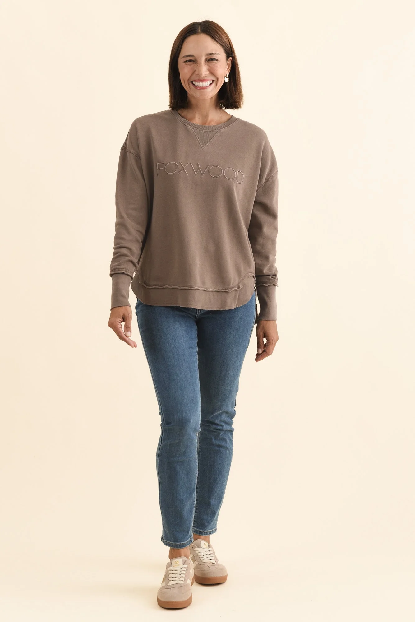 Simplified Brown Crewneck Sweatshirt - Image 6