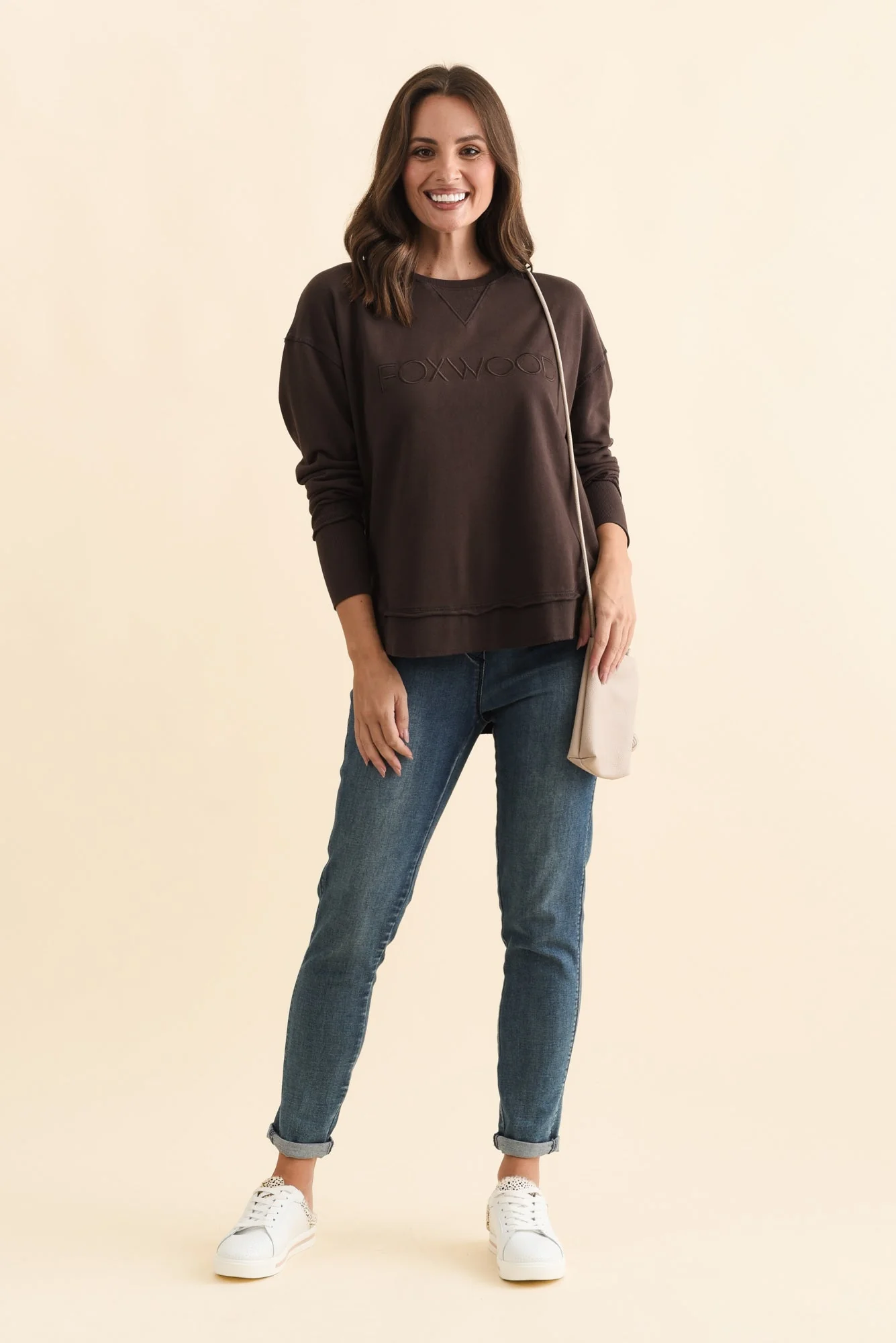 Simplified Chocolate Crewneck Sweatshirt - Image 2