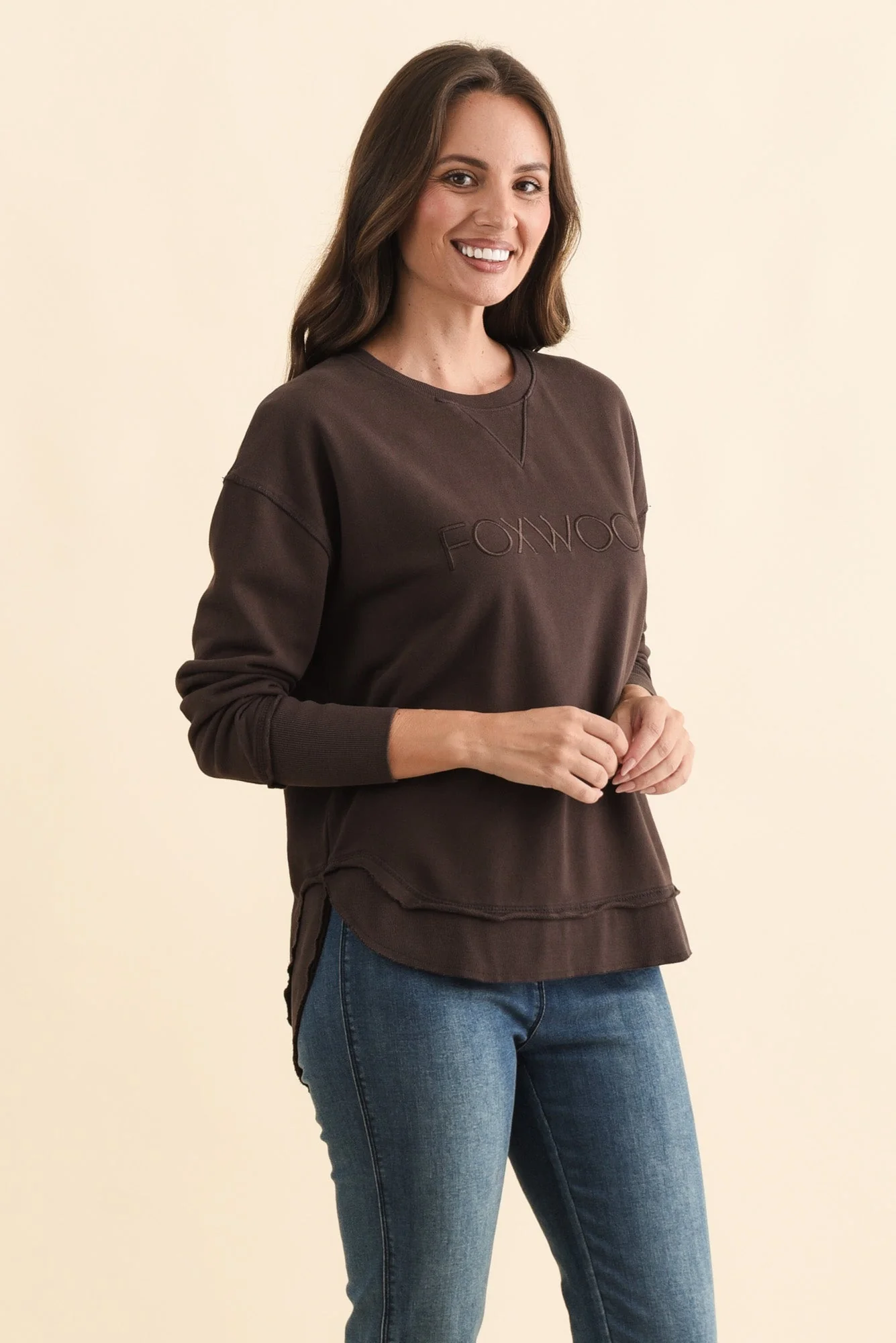 Simplified Chocolate Crewneck Sweatshirt - Image 3