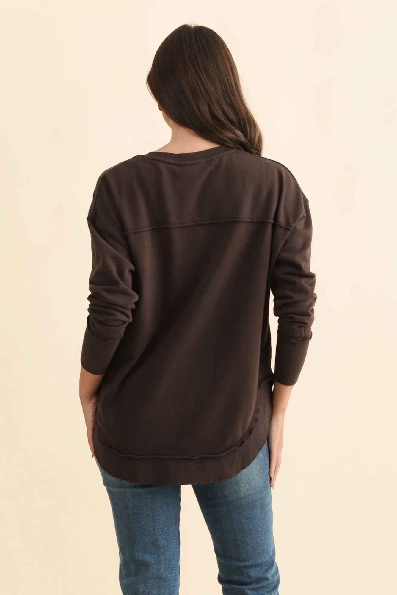 Simplified Chocolate Crewneck Sweatshirt - Image 4