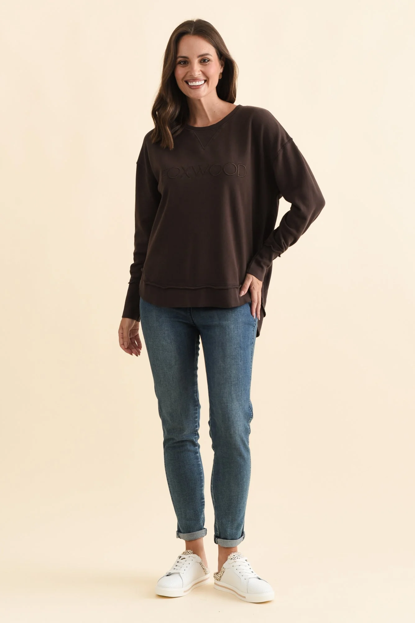 Simplified Chocolate Crewneck Sweatshirt - Image 6