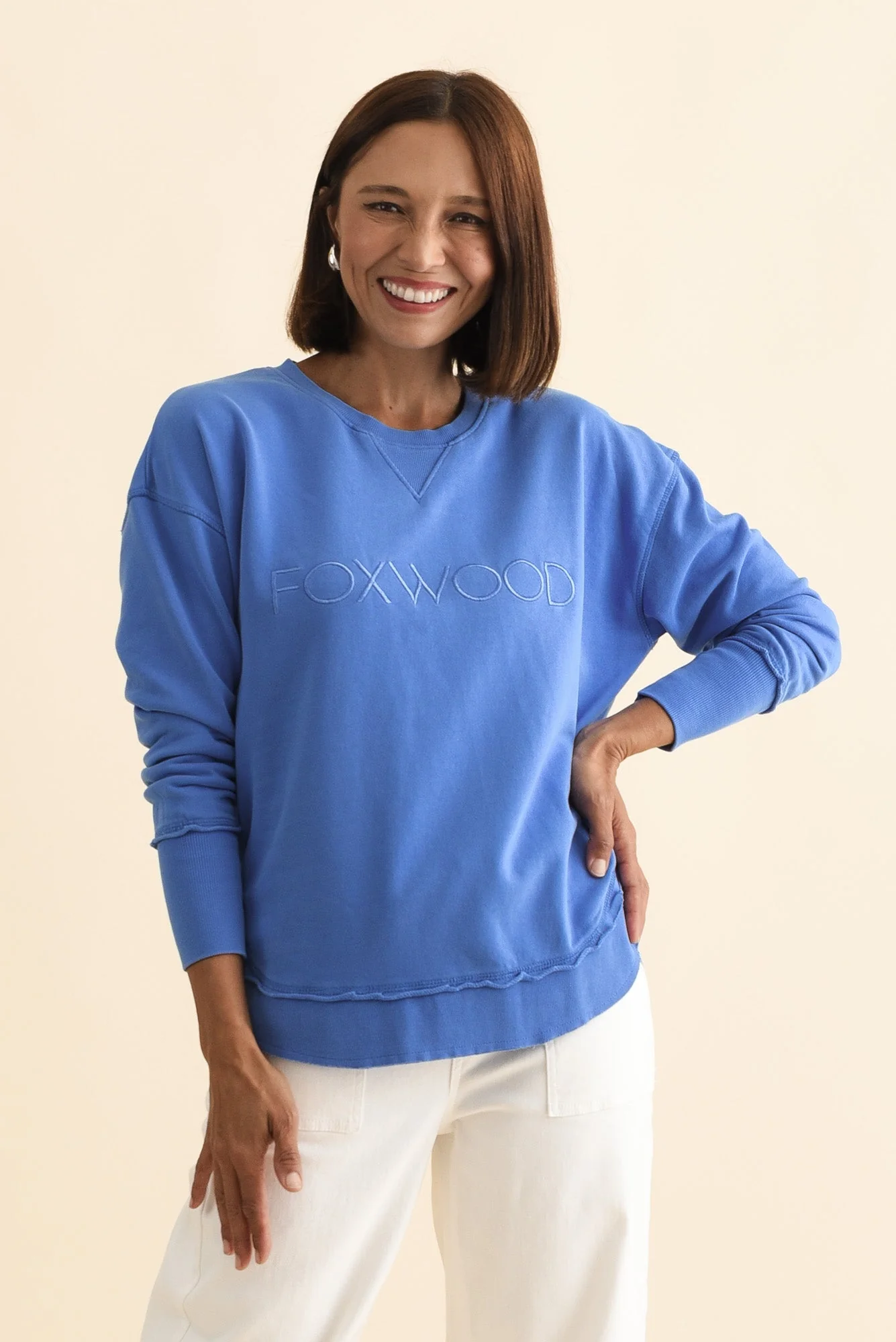 Simplified Cobalt Crewneck Sweatshirt - Image 2