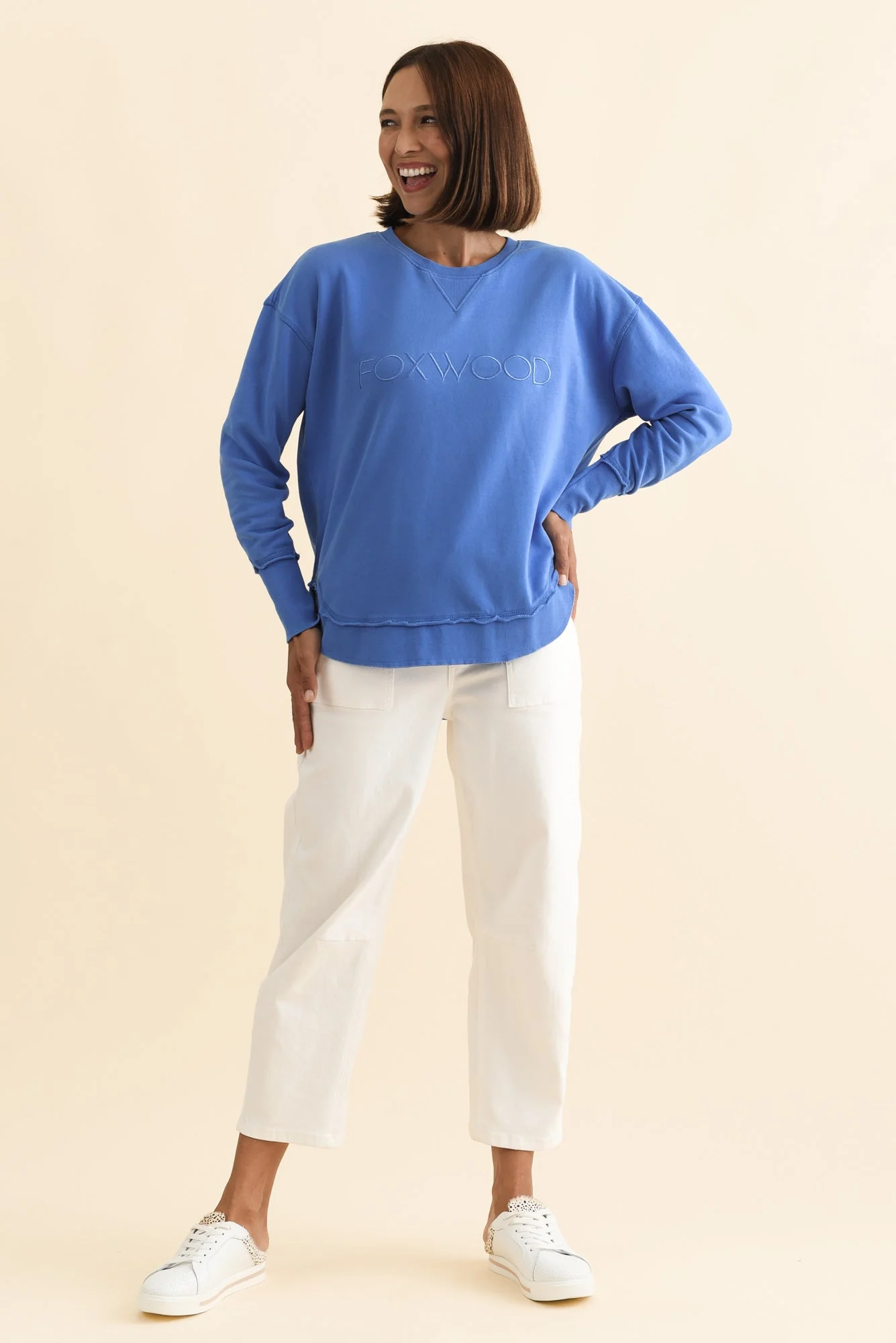 Simplified Cobalt Crewneck Sweatshirt - Image 3