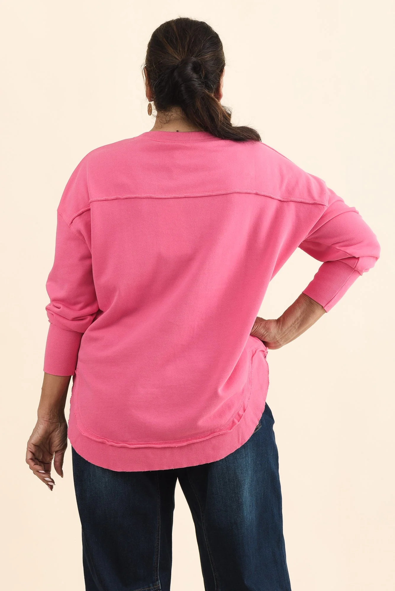 Simplified Pink Crewneck Sweatshirt - Image 10