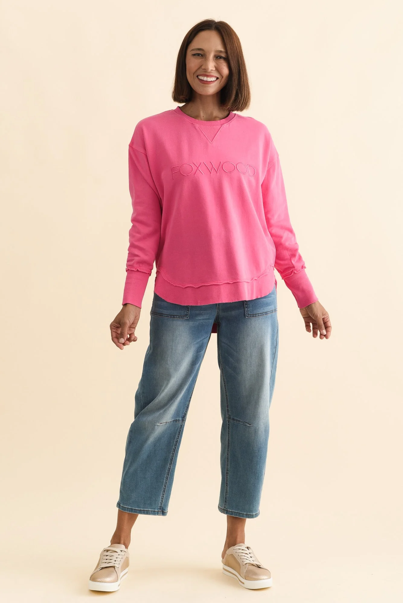 Simplified Pink Crewneck Sweatshirt - Image 3